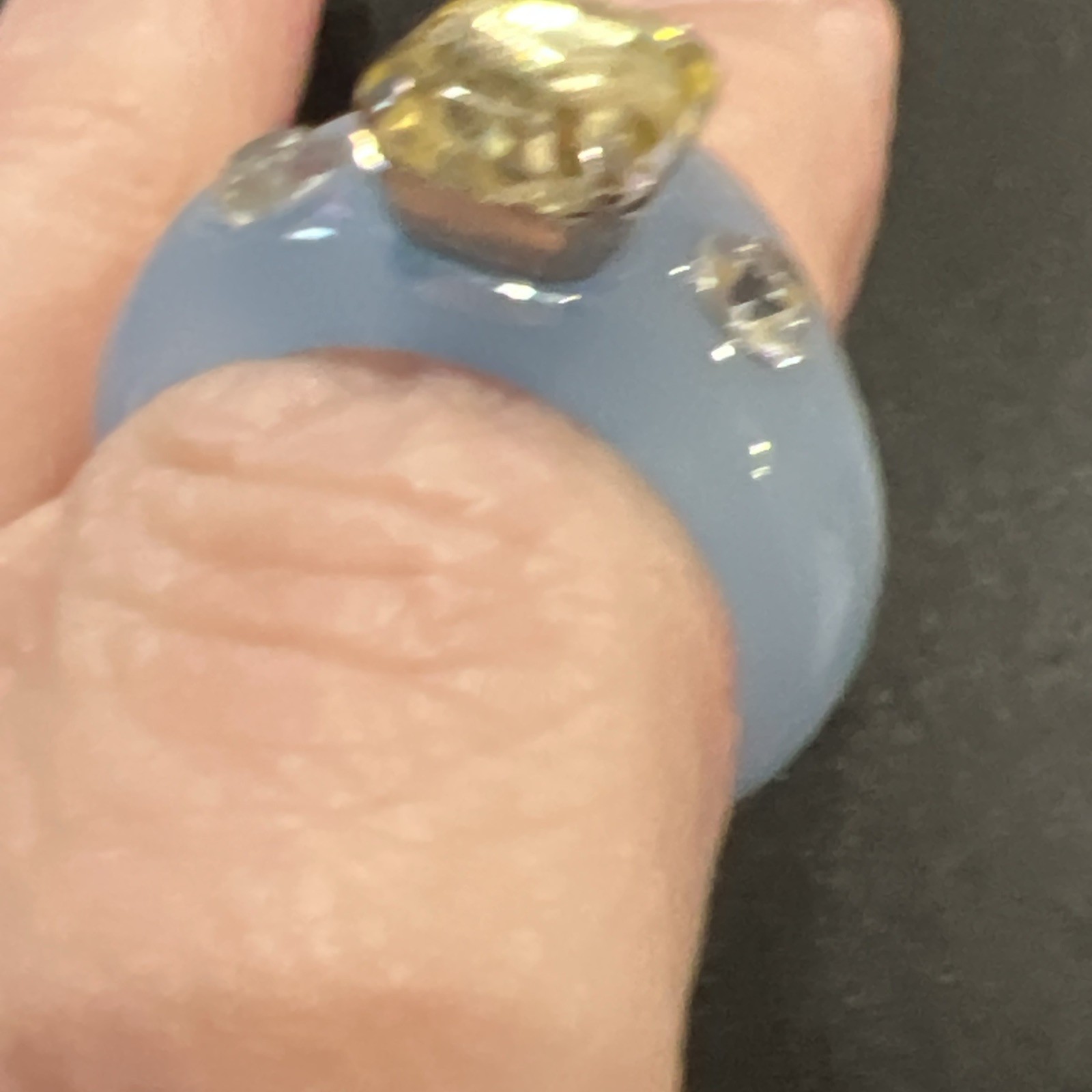 Lucite Plastic Ring Size 7.5