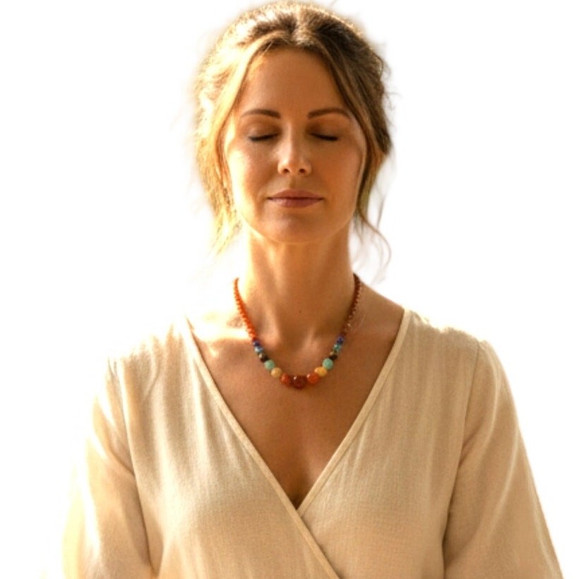 Seven Chakra Gemstone Necklace | Natural Stone Energy Jewelry