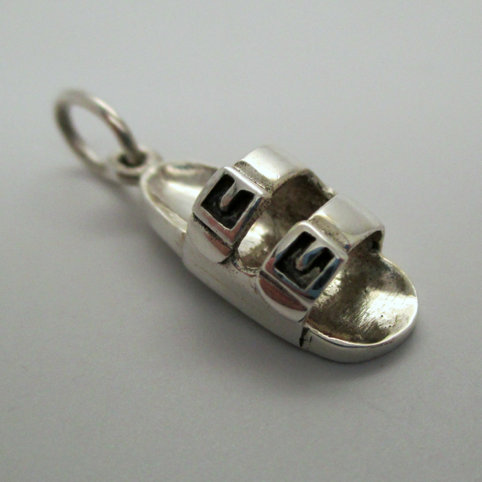 Sterling Silver SANDAL Charm for Bracelet PENDANT Summer SHOES Vintage CUTE!