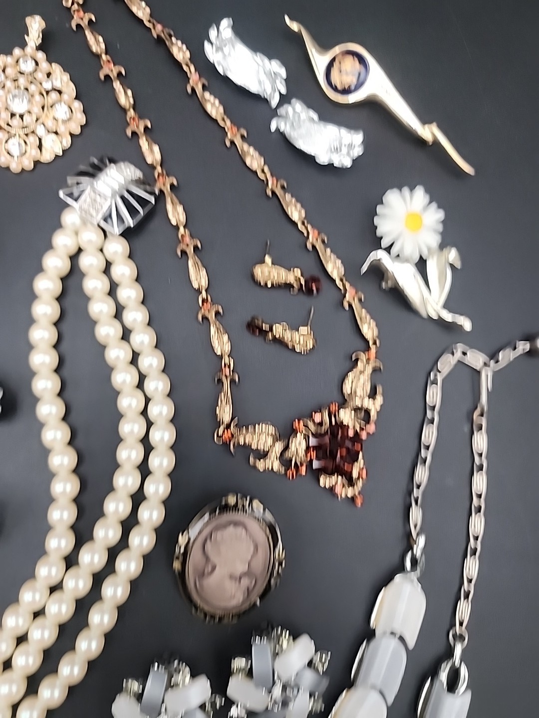 Vtg Costume Jewelry Lot Rhinetones Signed & Unsigned WEISS, JULIANA? Etc
