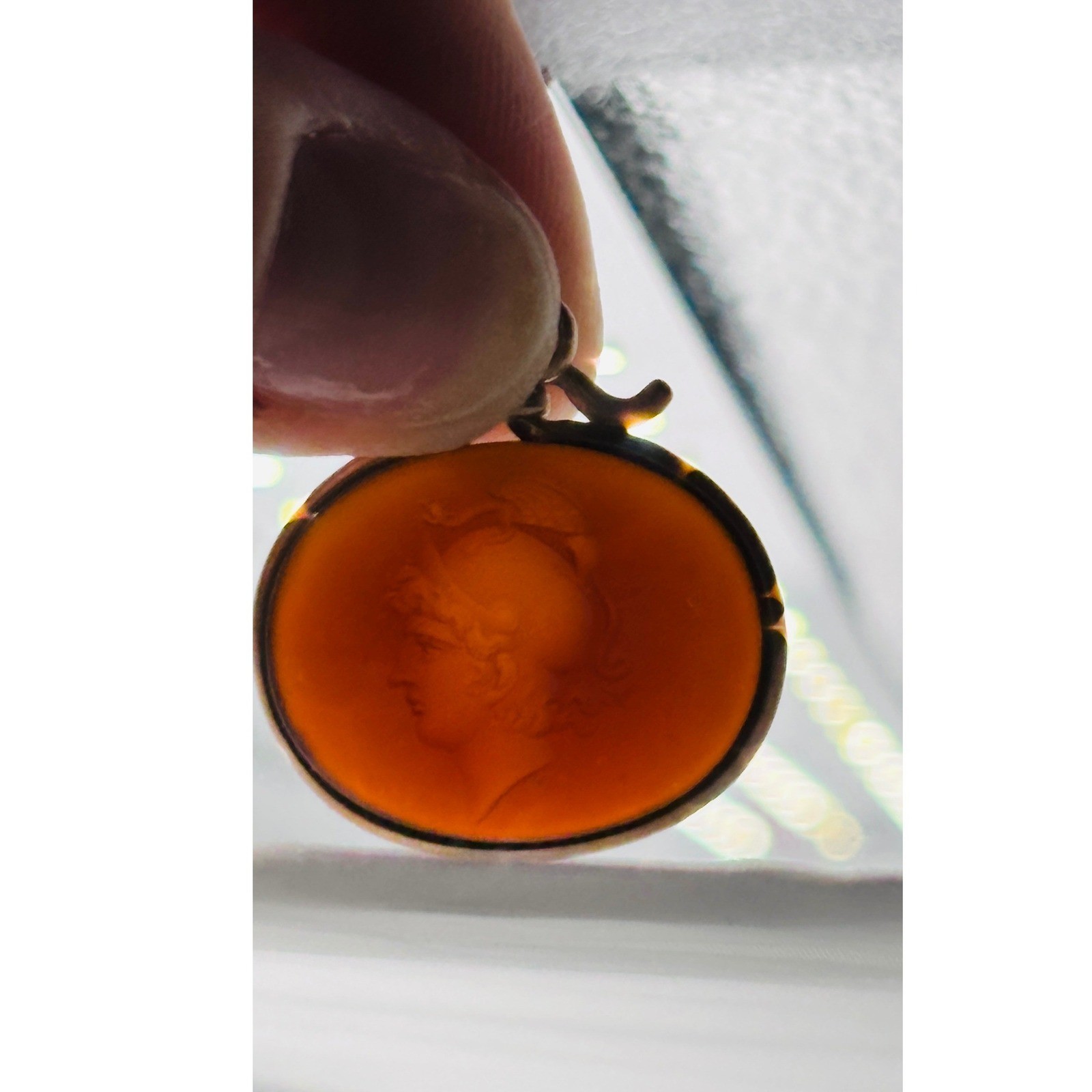 Antique Victorian DRAGON Carnelian Intaglio WATCH FOB Roman Soldier Carved Oval