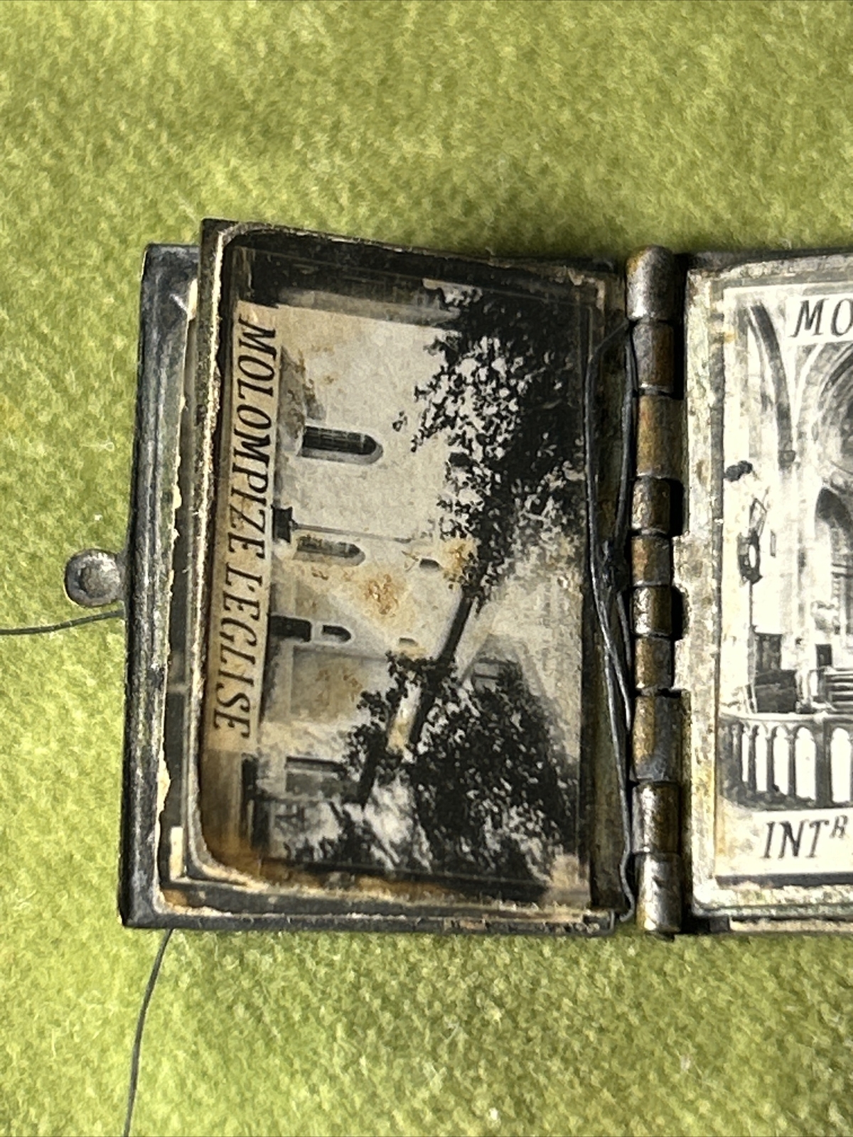 Vintage Silver French Monuments Pictures Book Tiny See Pictures Charm RARE
