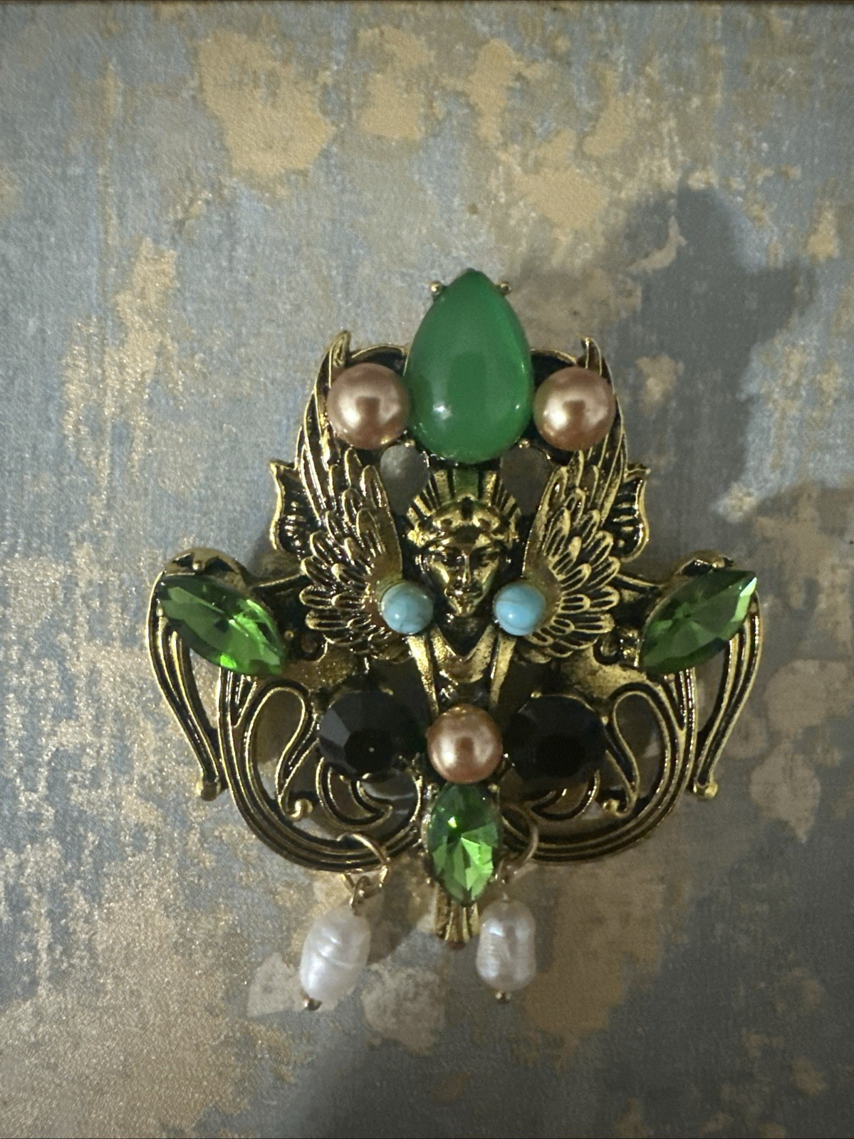 Vintage Fashion Brooch Baroque Pearl Pins Suit Coat Badges Jewelry Accessories