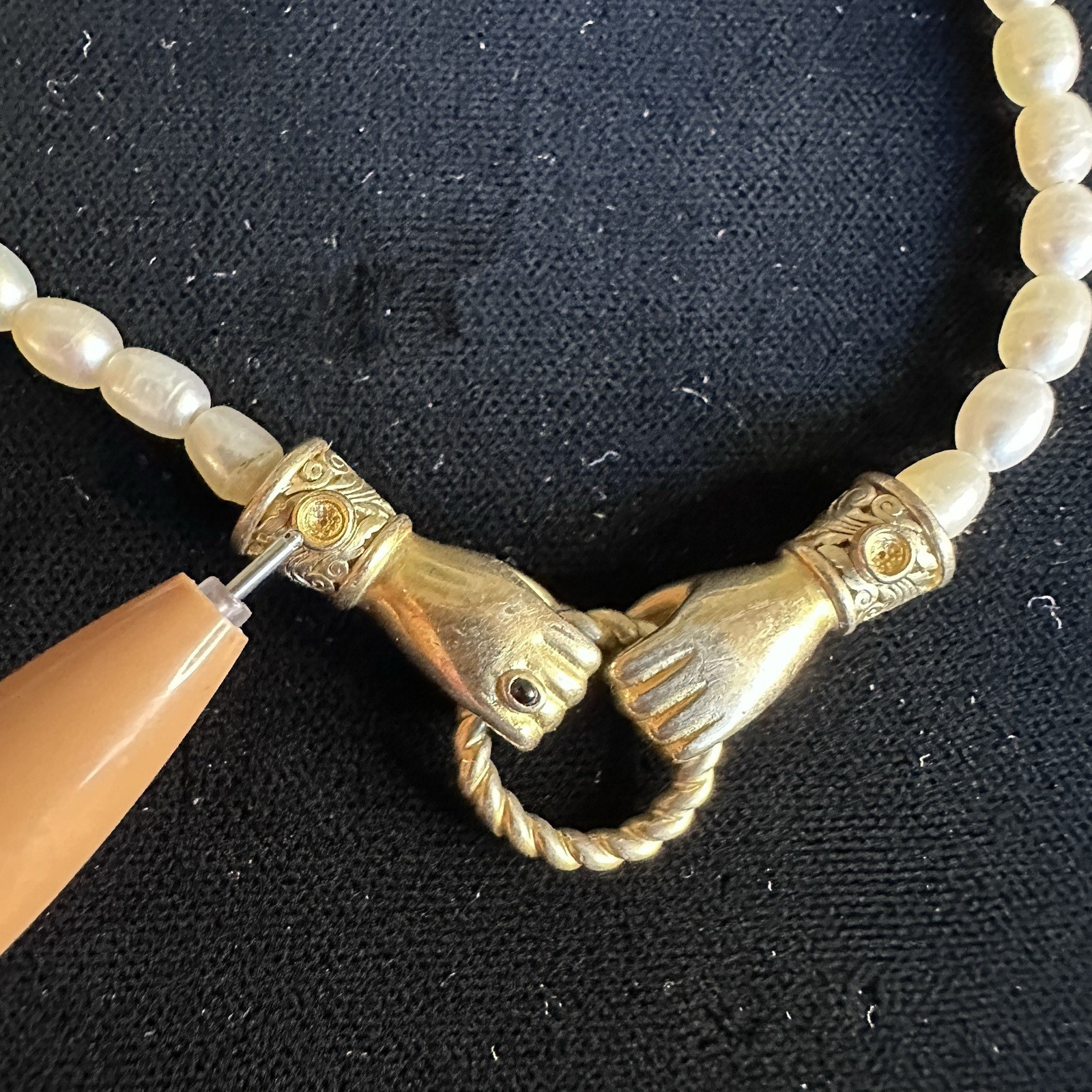 Missoma X Harris Reed 18k Gold Plate/ Natural Pearls In Good Hands Bracelet READ