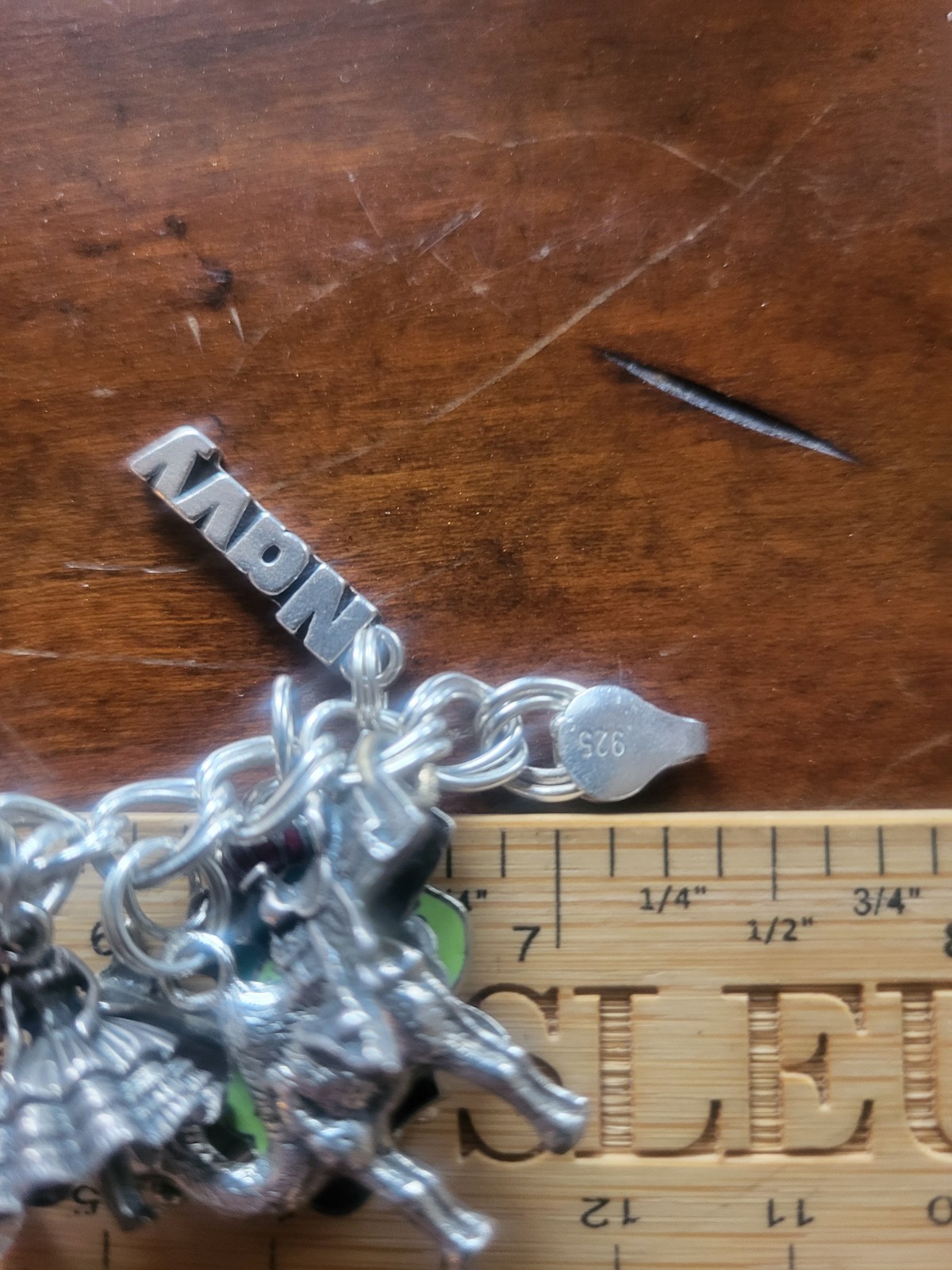 Vintage 925 Sterling Silver Loaded Charm Bracelet 104 Grams