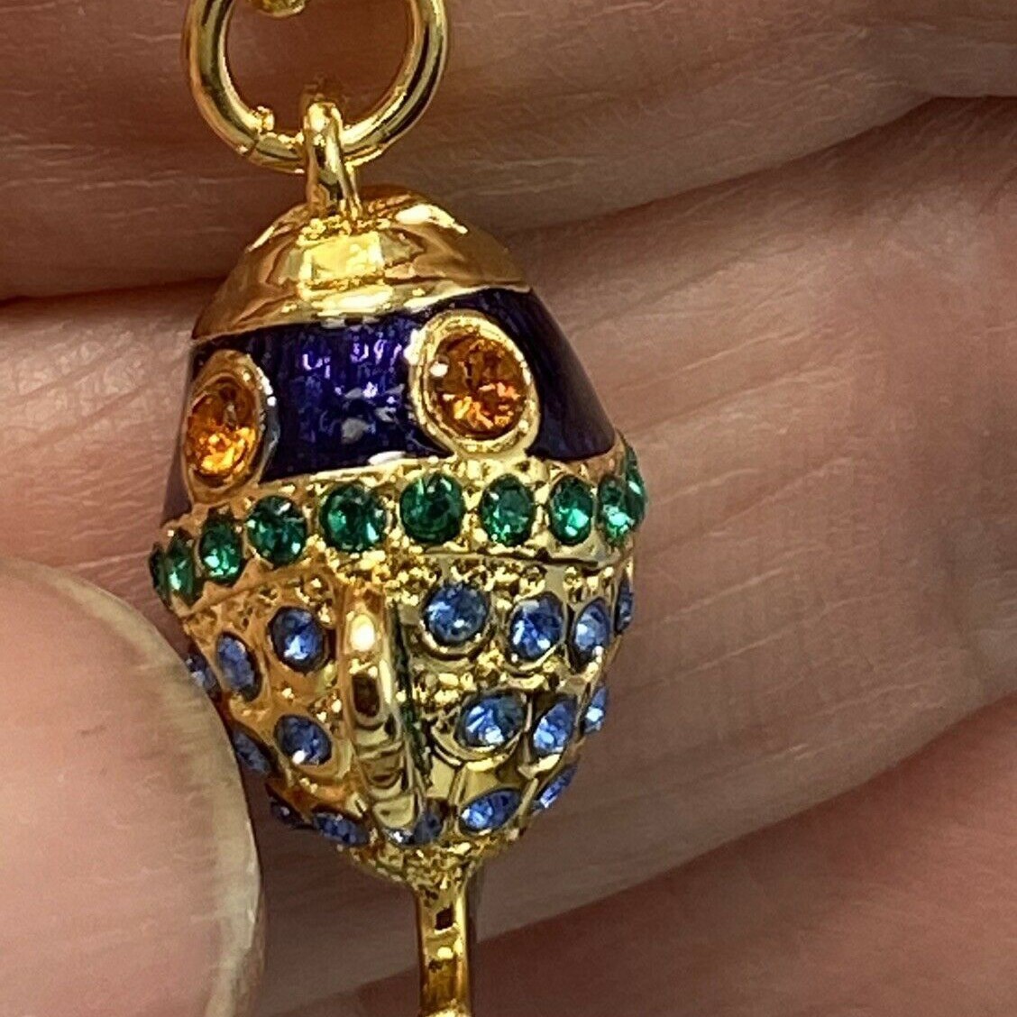 Vtg 1998 RARE Edgar Berebi Limited Ed. GP Enamel Fish Necklace “Little Gift” NOS