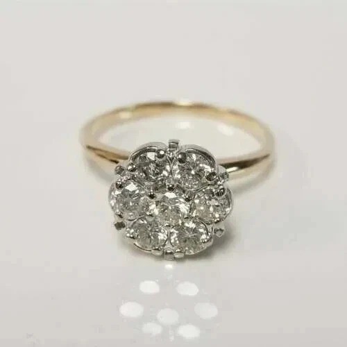 2.25Ct Art Deco Style Lab Created Diamond Anniversary 14K Yellow Gold FN Ring