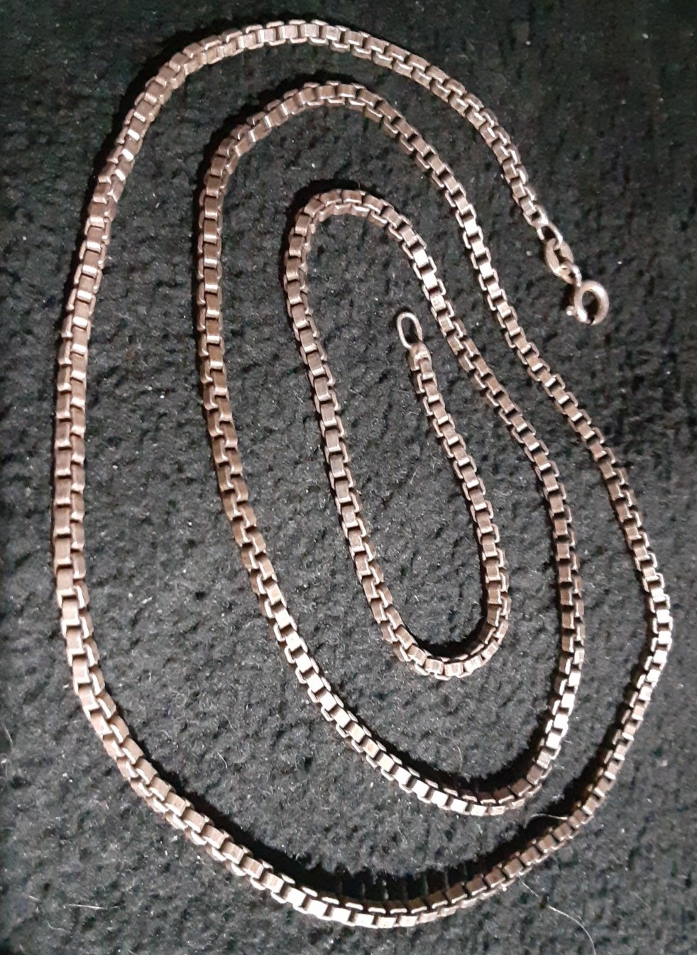 VINTAGE STERLING SILVER NECKLACE 24″ AGI ITALY CHAIN NECKLACE