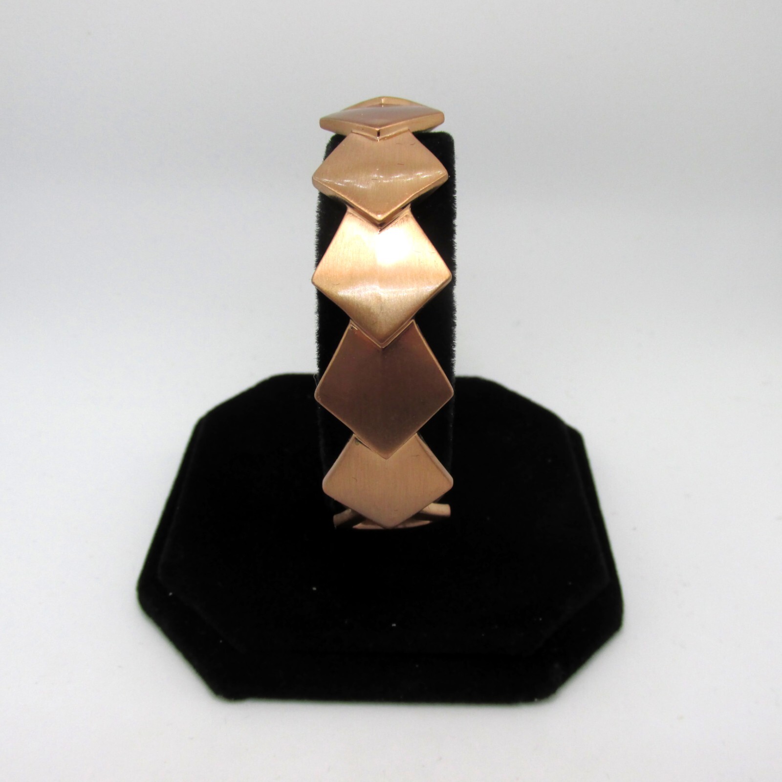 Jen Atkin Chloe & Isabel Layered Rhombus Brushed Copper Tone 7″ Cuff Bracelet