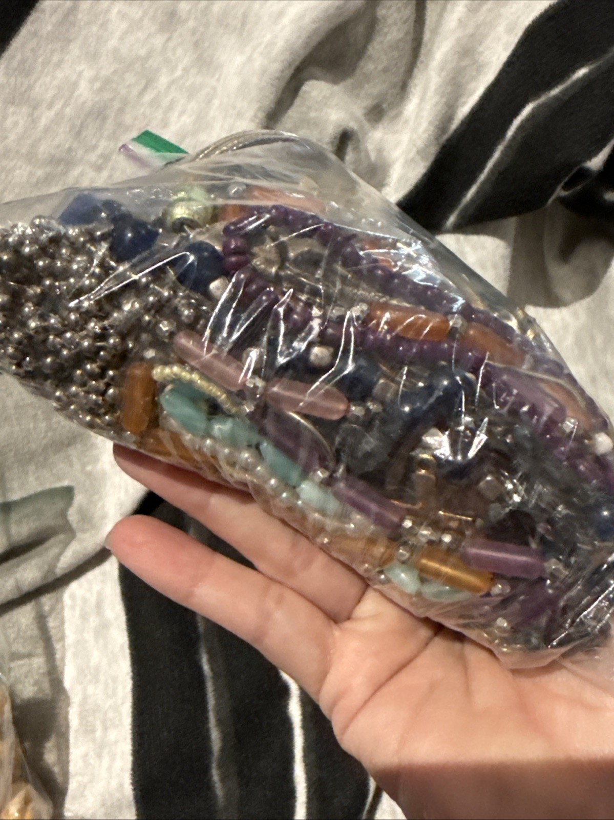Junk Broken Costume Jewelry For Craft, Repair, Repurpose 2 Ziploc Bags