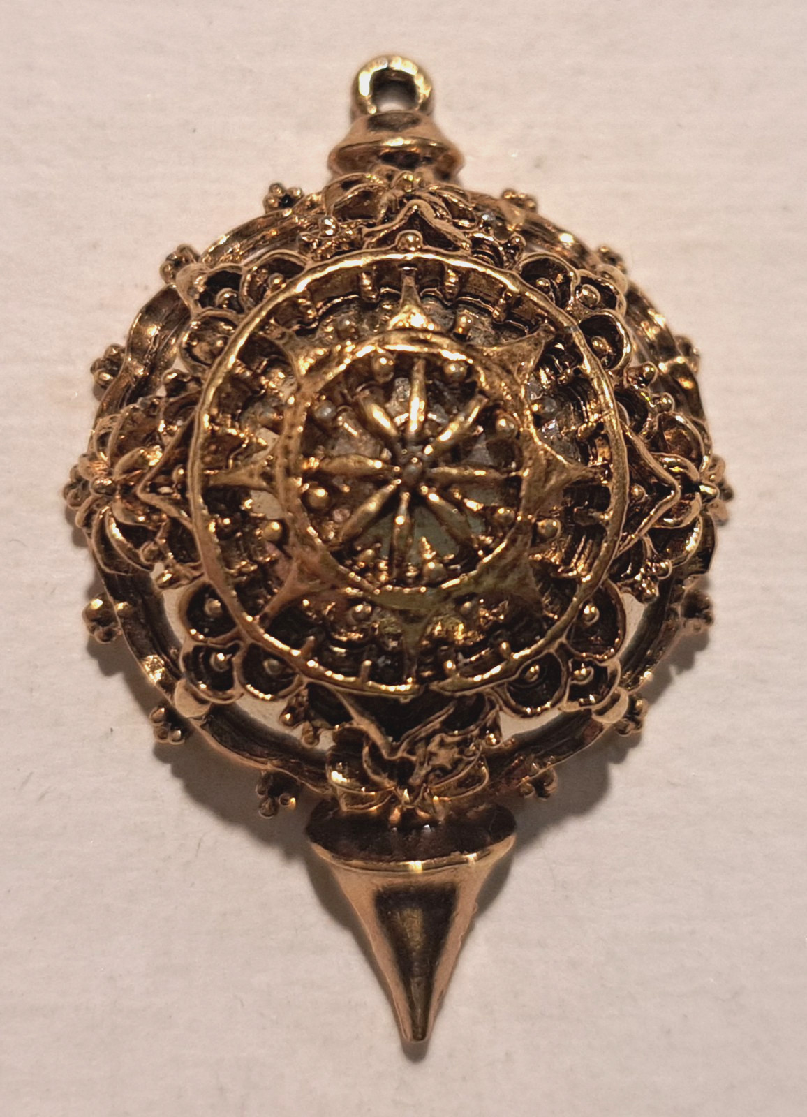Arthur Pepper Vintage Christmas Ornament Pendant (See Description) Gold Tone