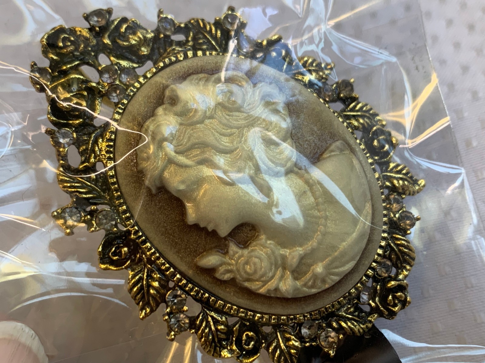 Vintage Cameo Jewelry Lot Lockets Choker Earrings Necklaces Brooches Pins
