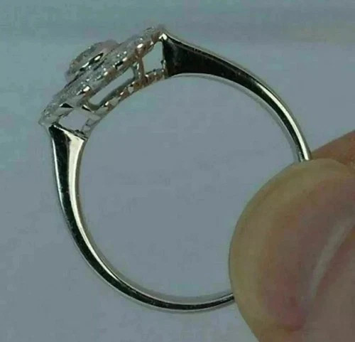 2.2CT Round Cut Lab Created Diamond Vintage Halo Wedding Ring 925 Silver