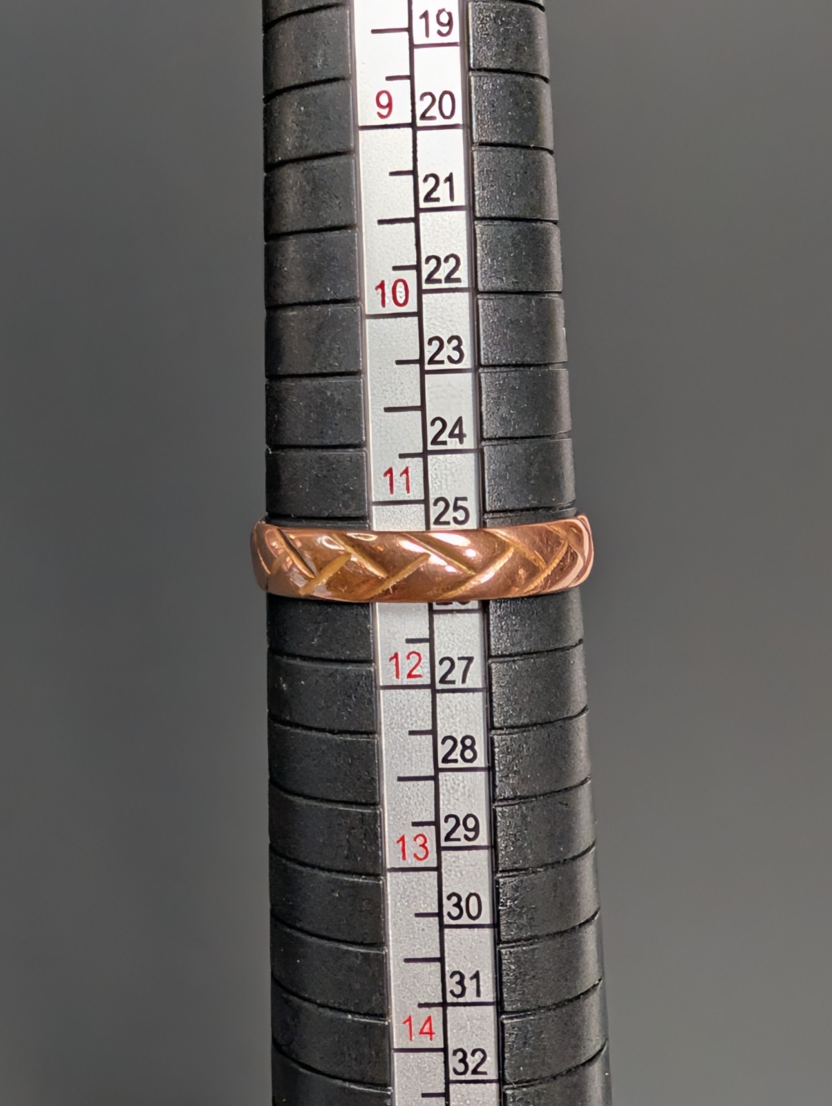 Vintage Braided Copper Band Ring 4 mm Size 11.5