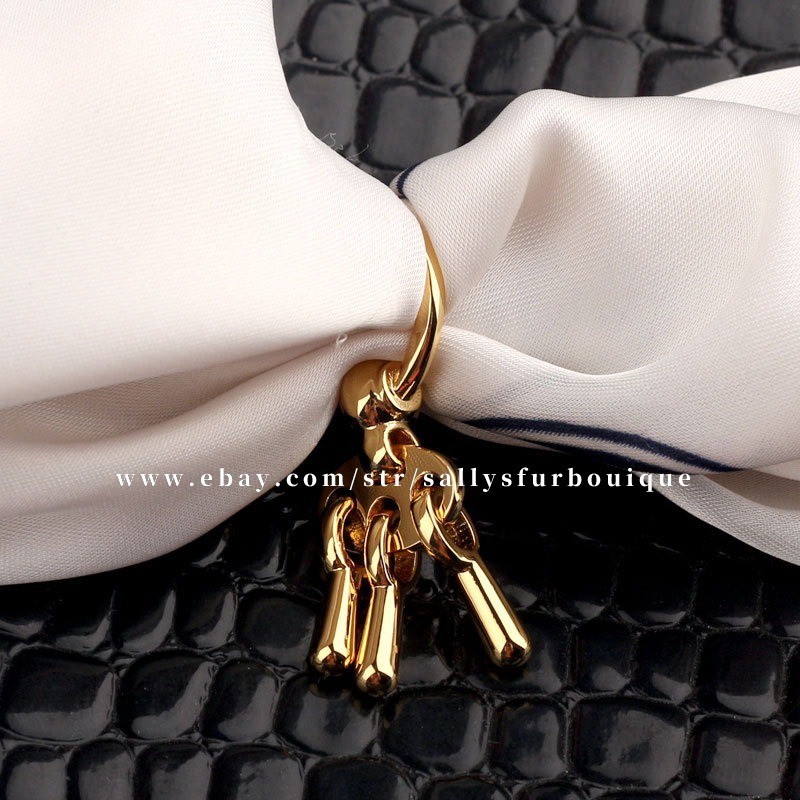 Sallys Quality 100% Copper Scarf Ring Mini Brooch For Ribbon & Silk Scarves