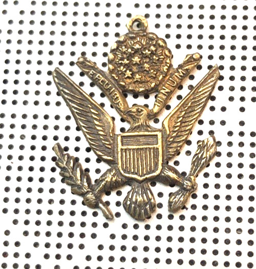 WWII Sweetheart US Army Air Corps gold tone Charm Pendant 1″