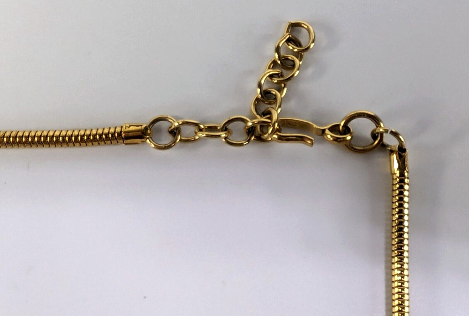 Vintage Monet Crescent Moon Pendant Slide Gold Tone Rope Chain Necklace 20″ Long