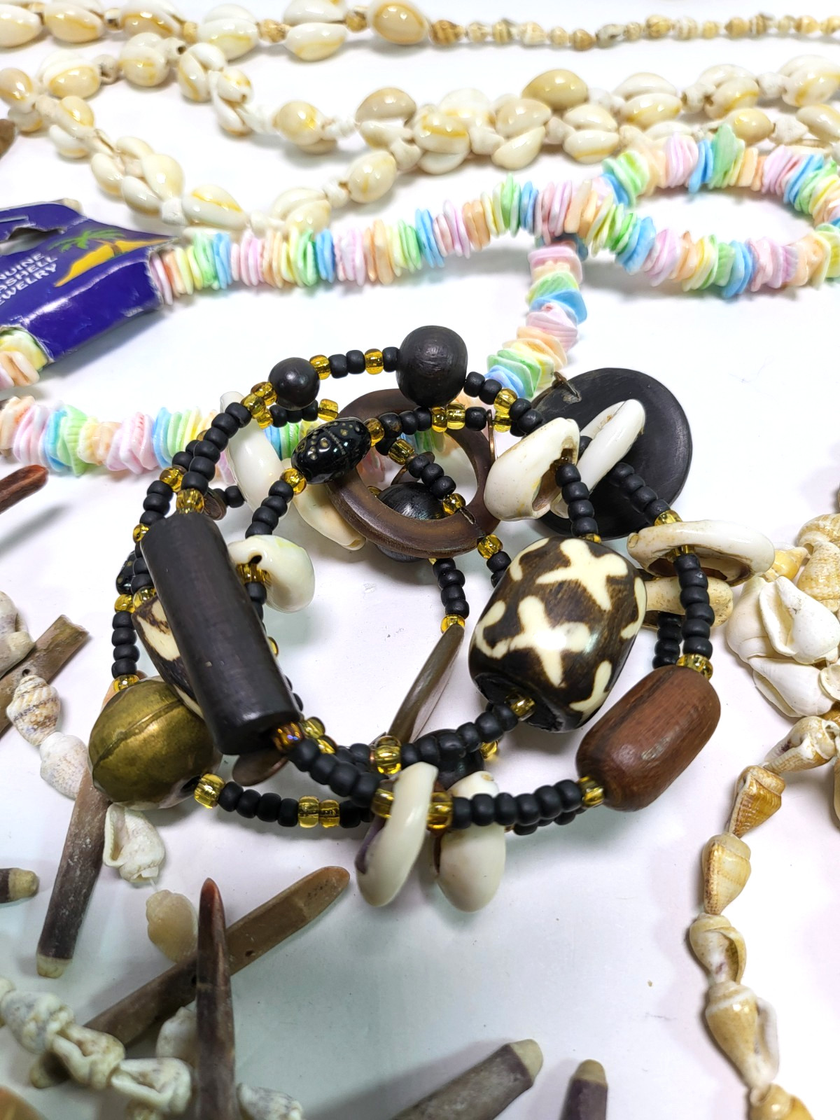 Over 1 lb Seashell Jewelry Lot Wearable Beach Boho Ocean Style VTG-New