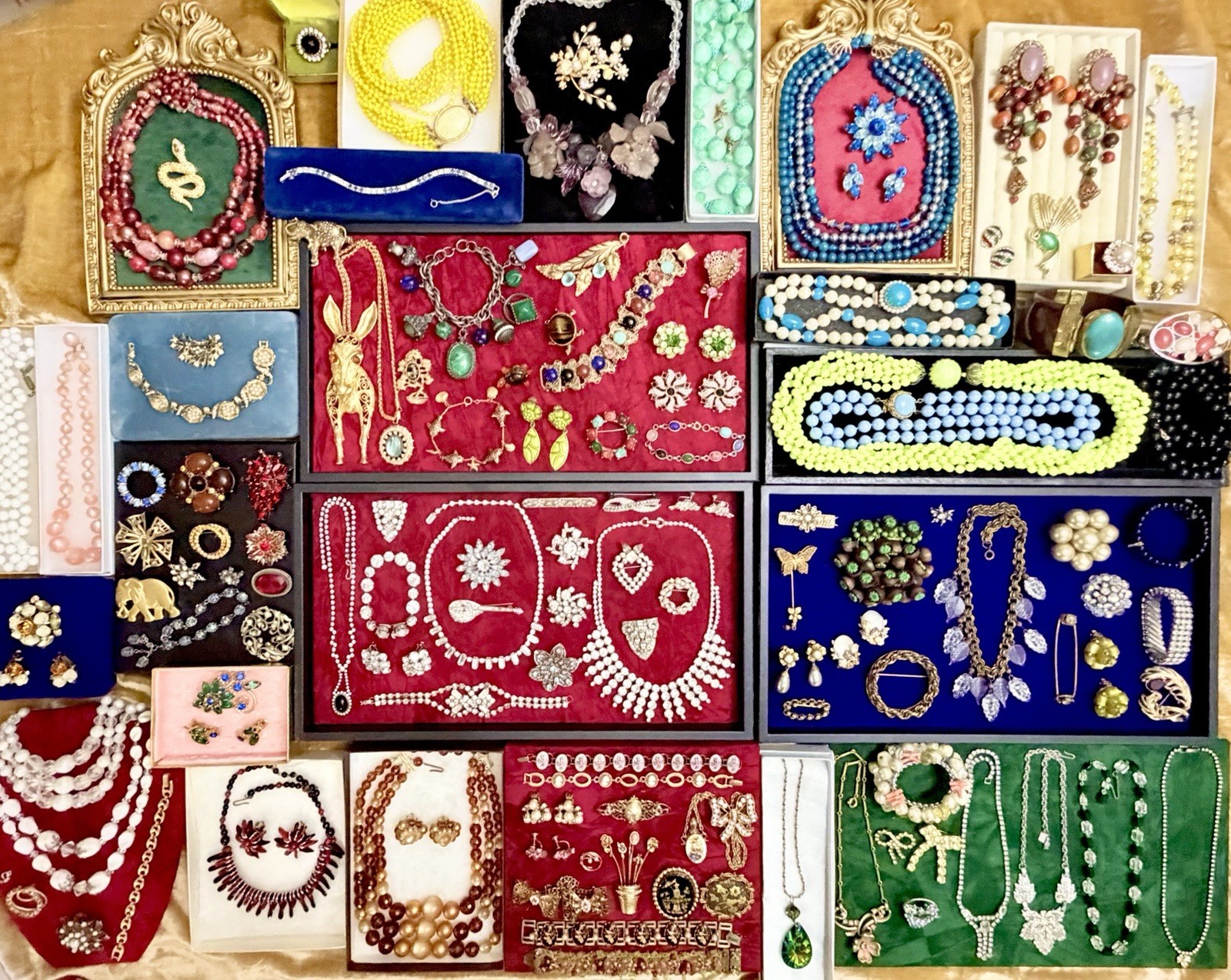 Vintage Rhinestone EstateJewelry Lot Eisenberg Haskell Juliana Weiss Trifari +