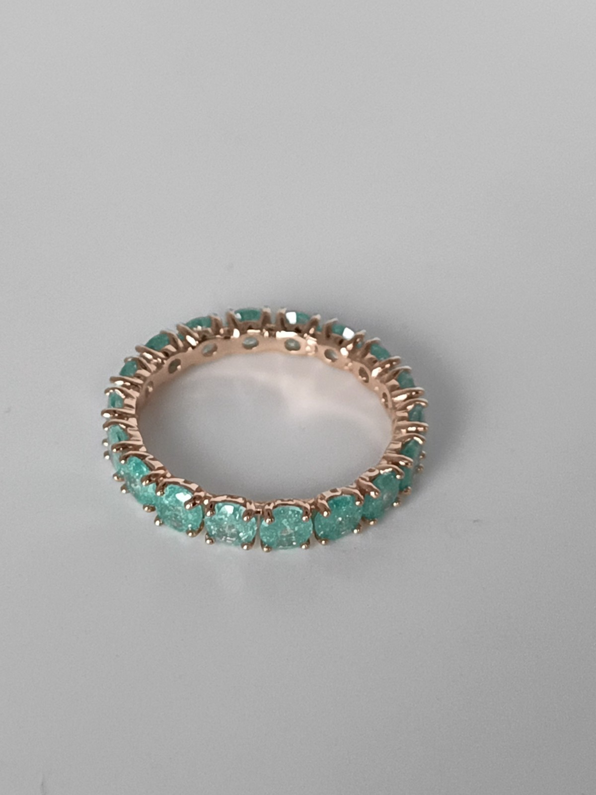 Vintage 1990s 14 Ct Rolled Gold Frosted Emerald Ring Size UK U US 10 Hallmarked