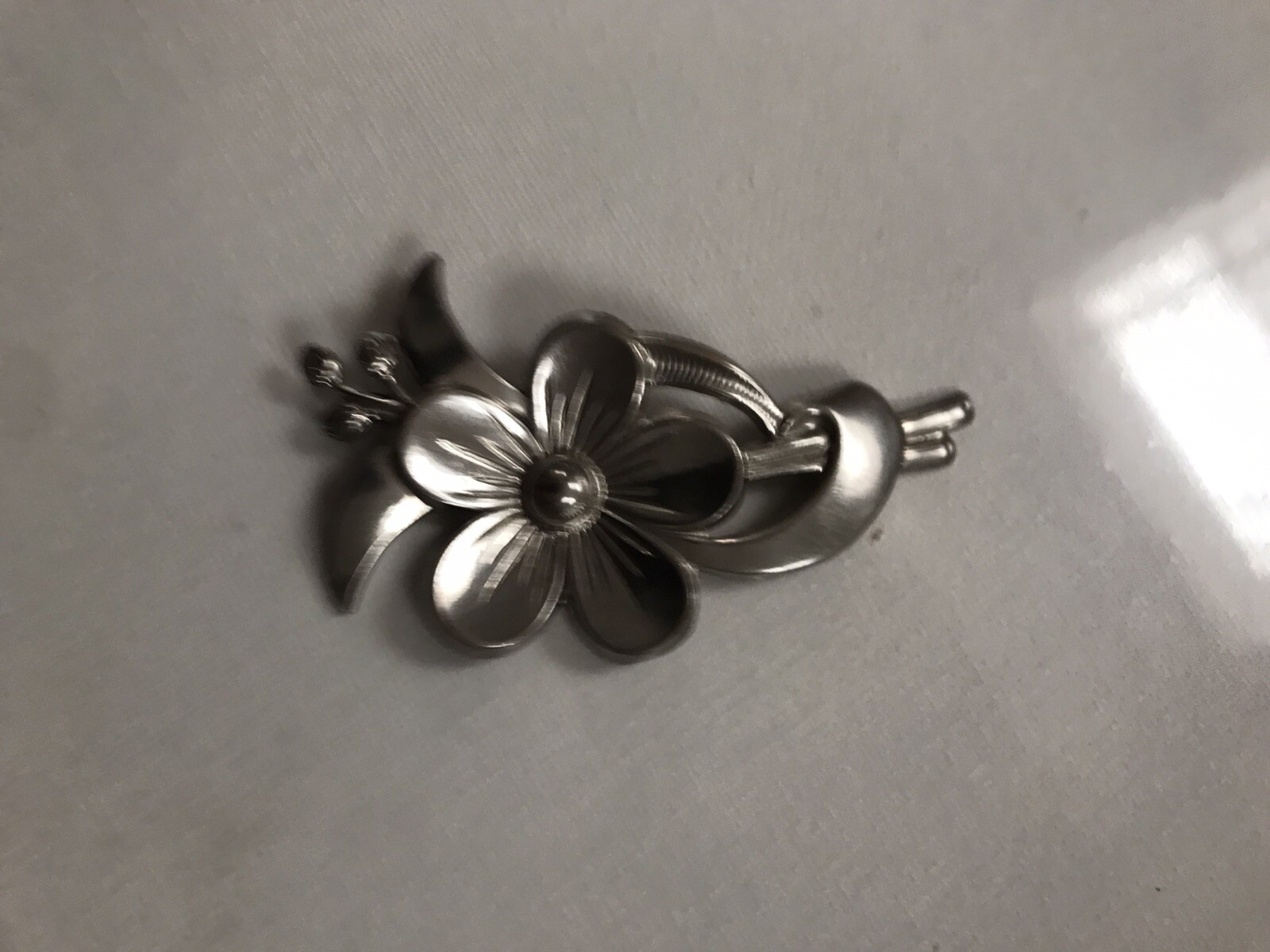 Vintage Silver Plated Brooch Pin Womens Accessories Jewelry 3”