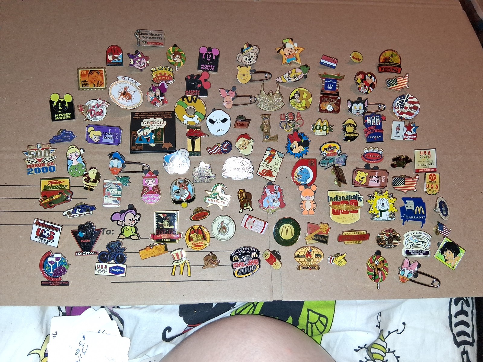 Huge Lot 100 Vintage Pins McDonald’s Racing Faux Disney And More