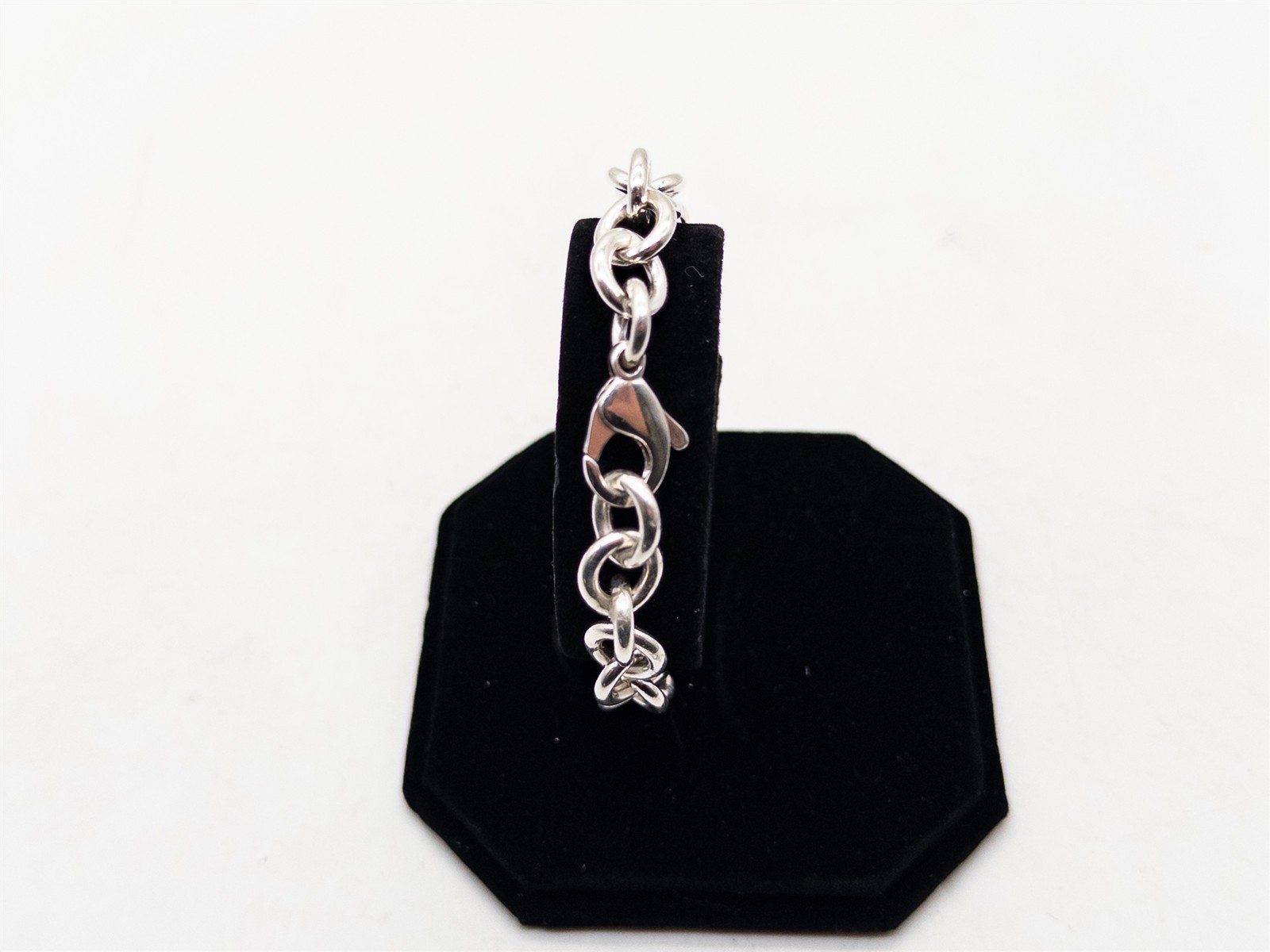 Estate $600 10mm O LINK Sterling Silver 7.5″ Bracelet for CHARMS or AS IS 30g
