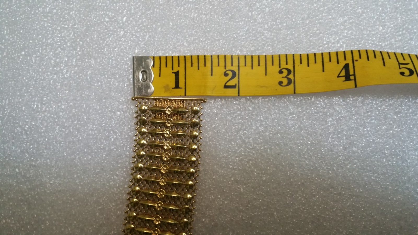Italian Mesh Bracelet 18k Gold Charm Wide Vintage Yellow Woven Women’s Men’s Old