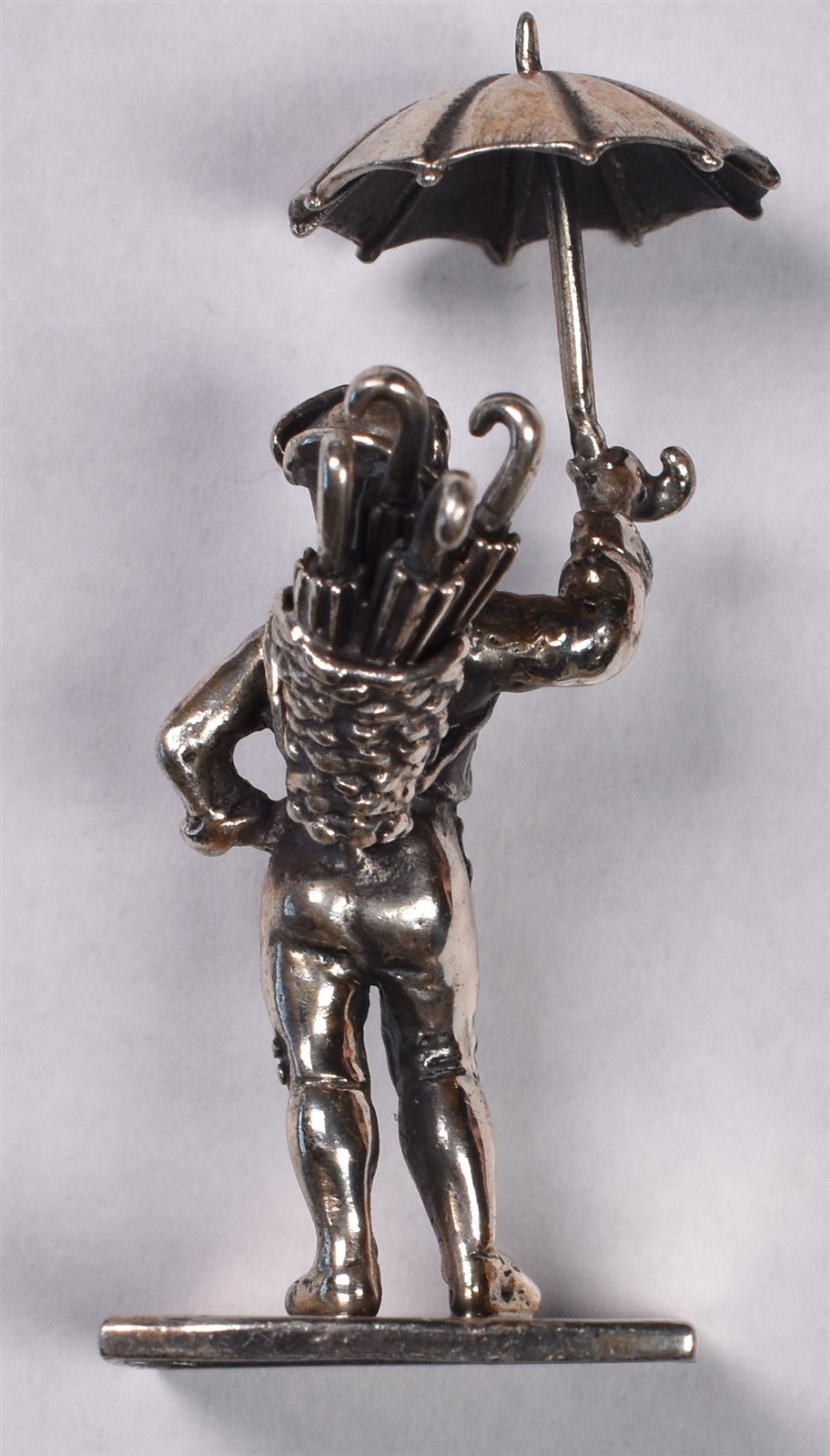 SMC Sterling Figure Umbrella Seller Tri-Corner Hat Vintage