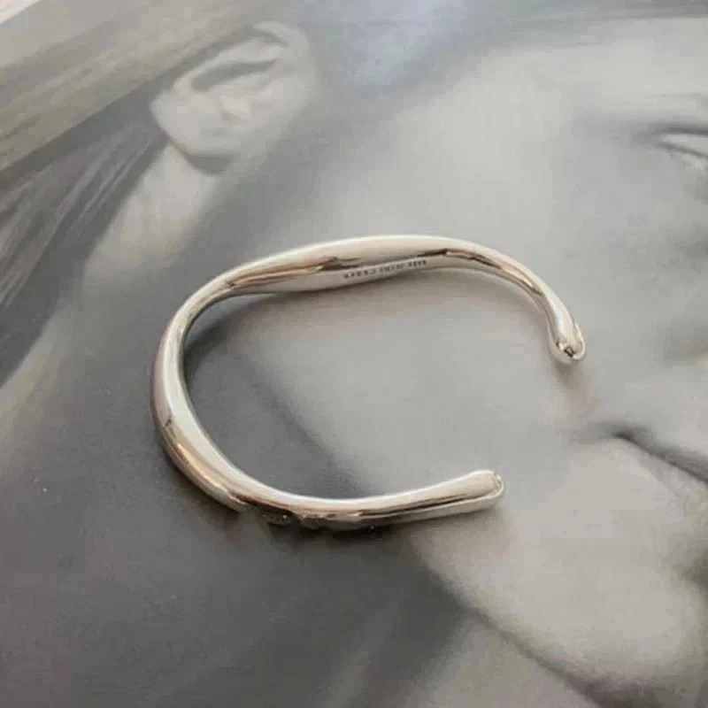 Vintage Cuff Bangle 925 Sterling Silver Jewelry Bracelet for Women Trendy Gift