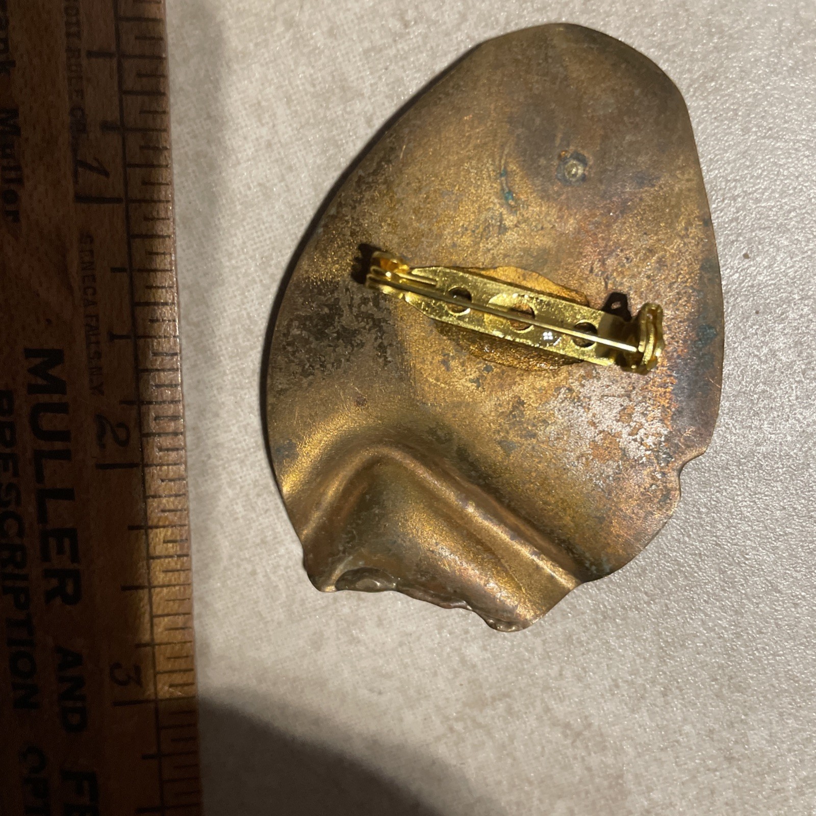 KOKOPELLI Copper Brooch See Pictures