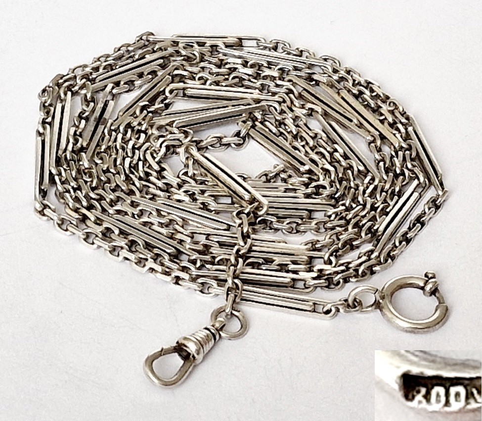 Long Necklace Chain Pendant Watch Chain 800 Silver Z524