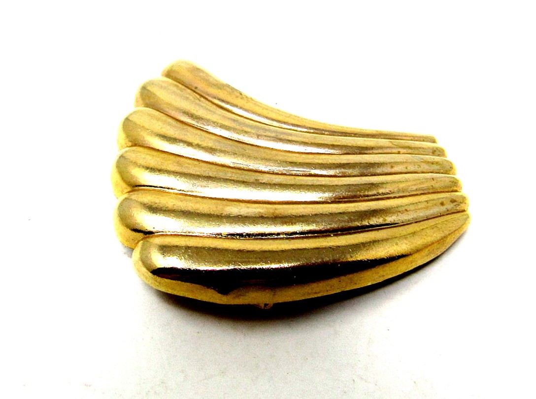 Swish Wave Scarf Clip Slide Dressy Goldtone Holder 1 1/2 inch US Seller LG