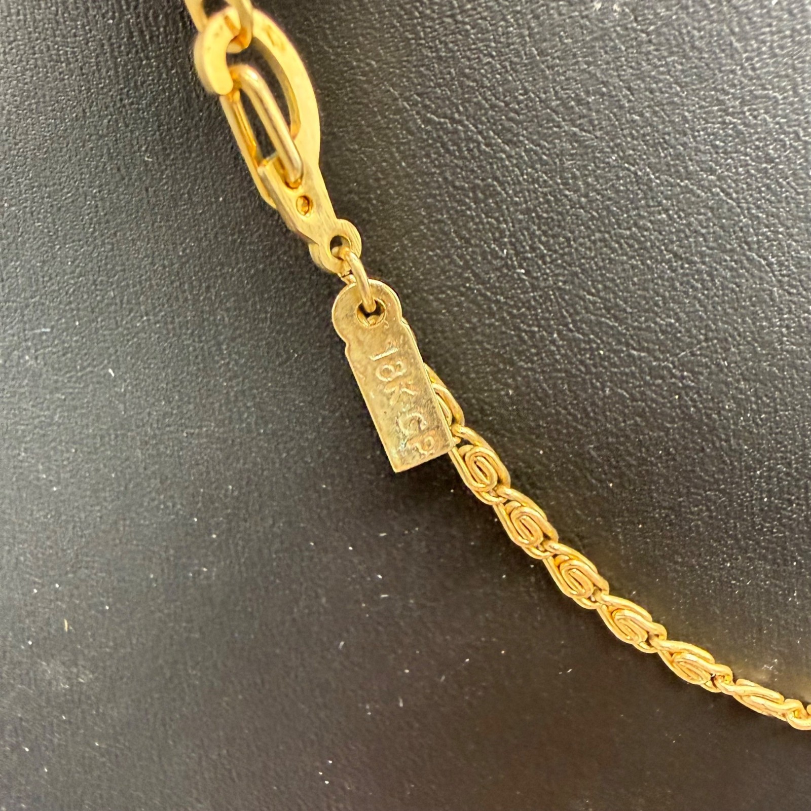Vintage Unisex Adult Necklace Snail Chain 18K Gold Plated 20 inches