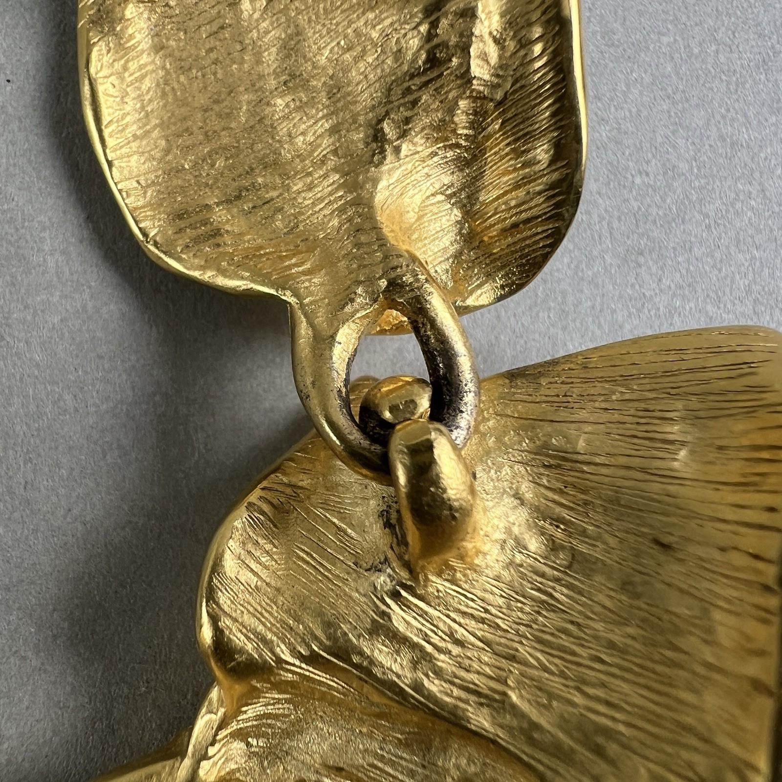 Vintage Givenchy Necklace Rose Leaves Gold Tone q3z