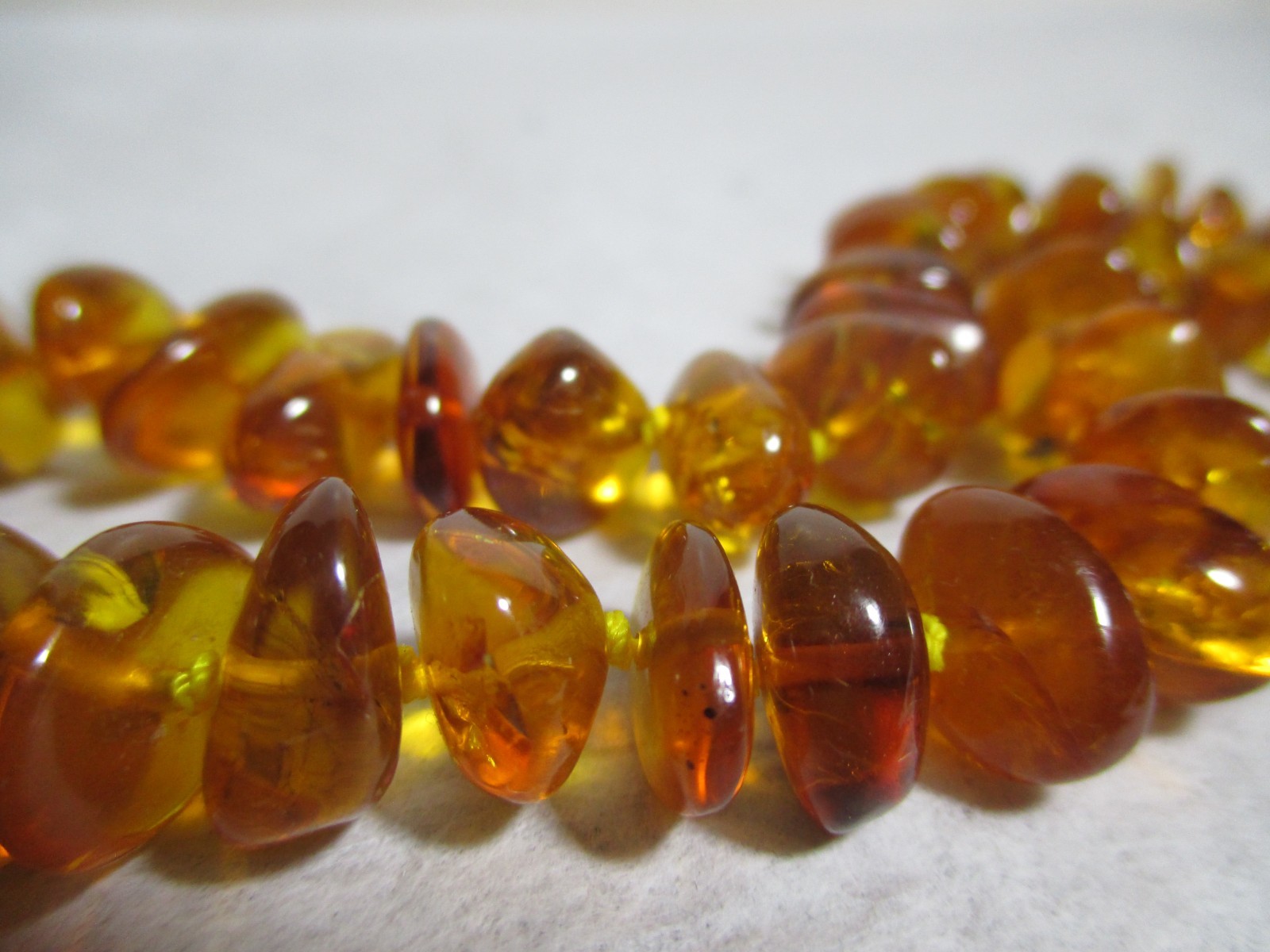 Vintage Baltic Honey Amber Chunky Nugget Hand Knotted Necklace 25 in