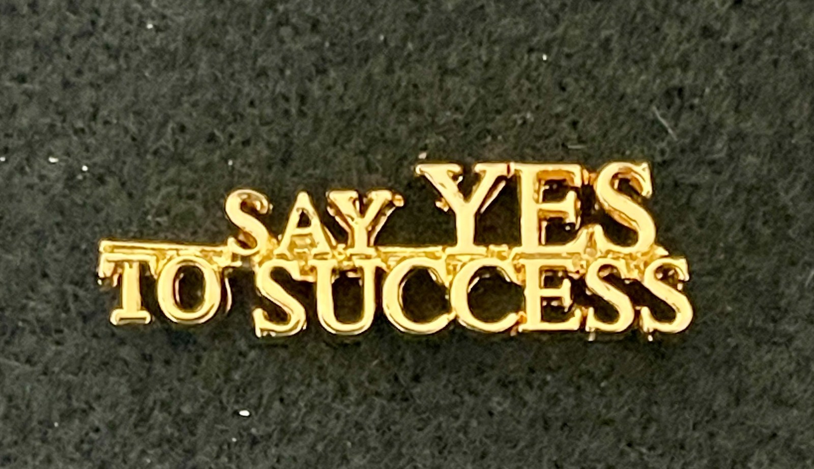 Lapel Pin SAY YES TO SUCCESS Gold BUSINESS Pin Brooch