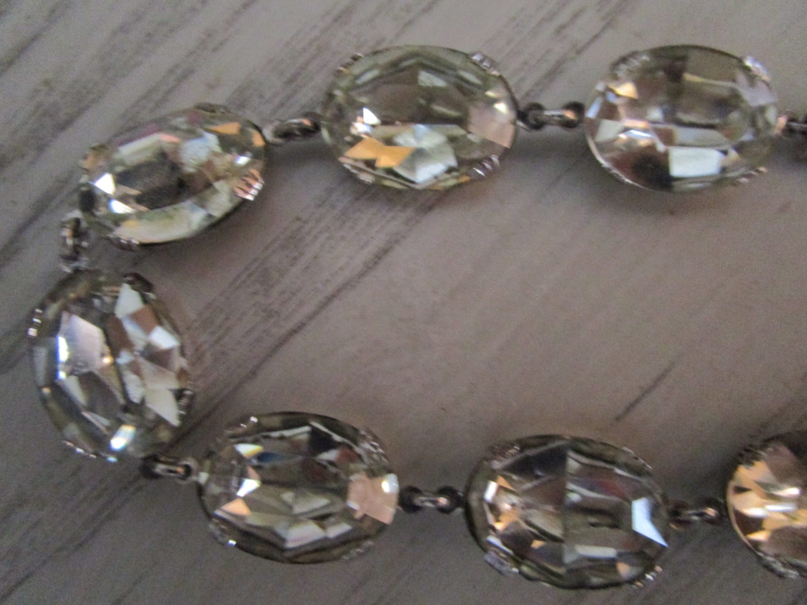 VINTAGE GORGEOUS KRAMER STERLING CRYSTAL RHINESTONE 13″ NECKLACE