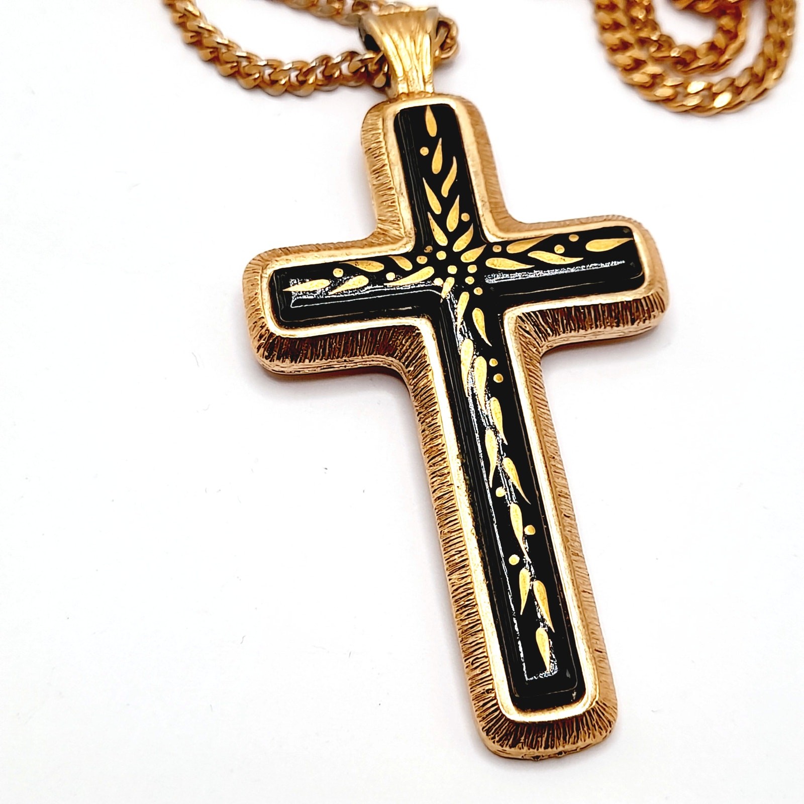 Vintage Sarah Coventry Cross Pendant Necklace, Limited Edition 1978