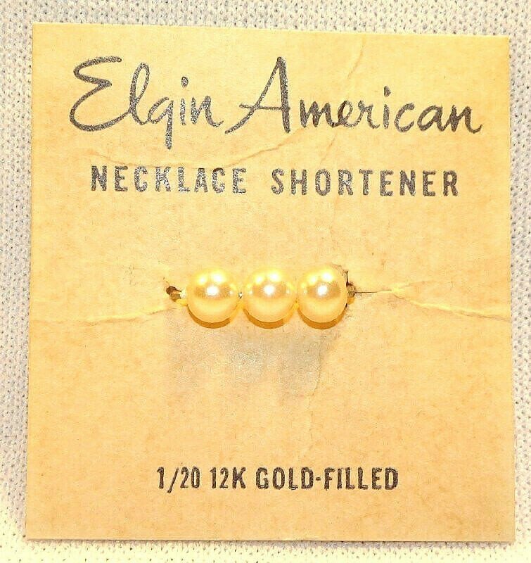 Necklace Shortener Elgin American Gold Filled Faux Pearl New Old Stock