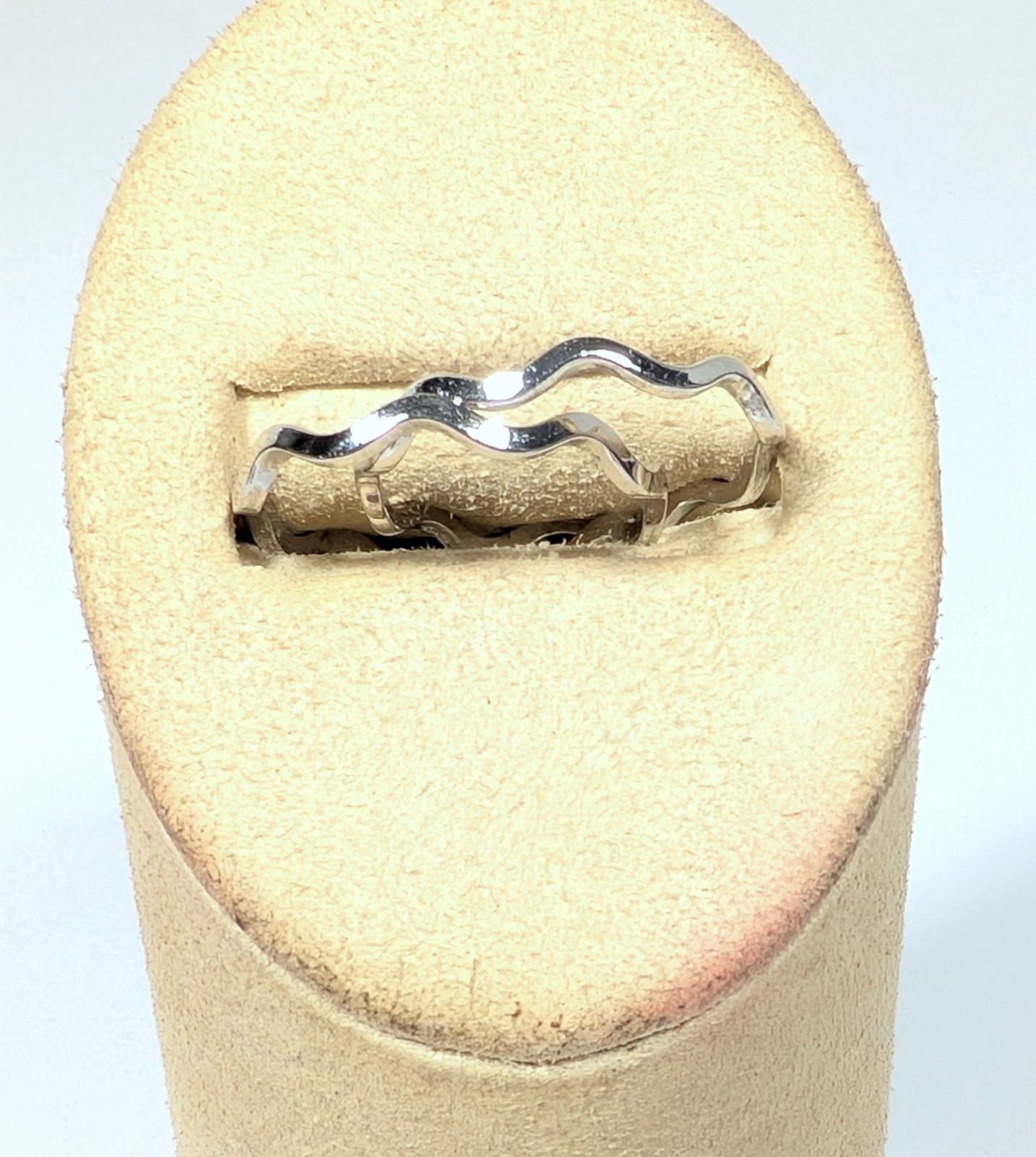 Two Vintage Avon Silver Tone Fashion Waves Stackable Rings Size 7