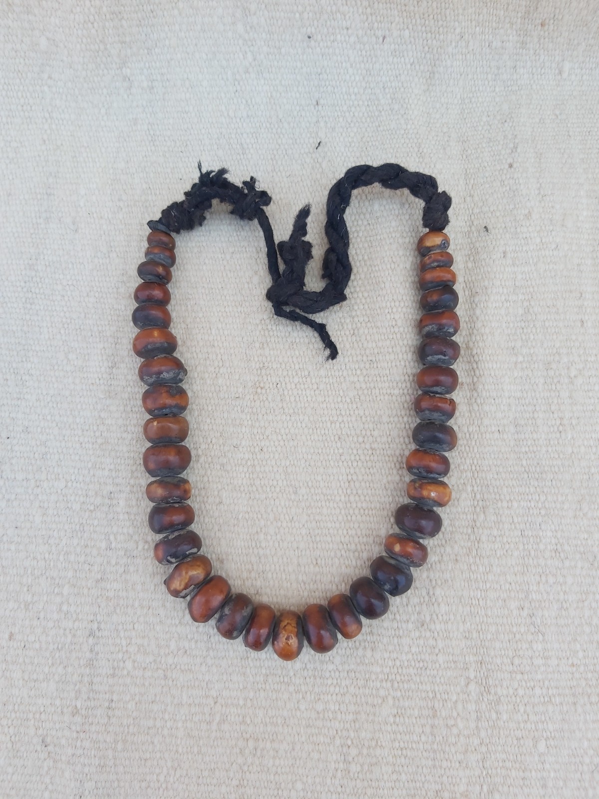 Ancient Berber Phenolic Resin Bead Necklace Vintage African Amber Copal Tuareg