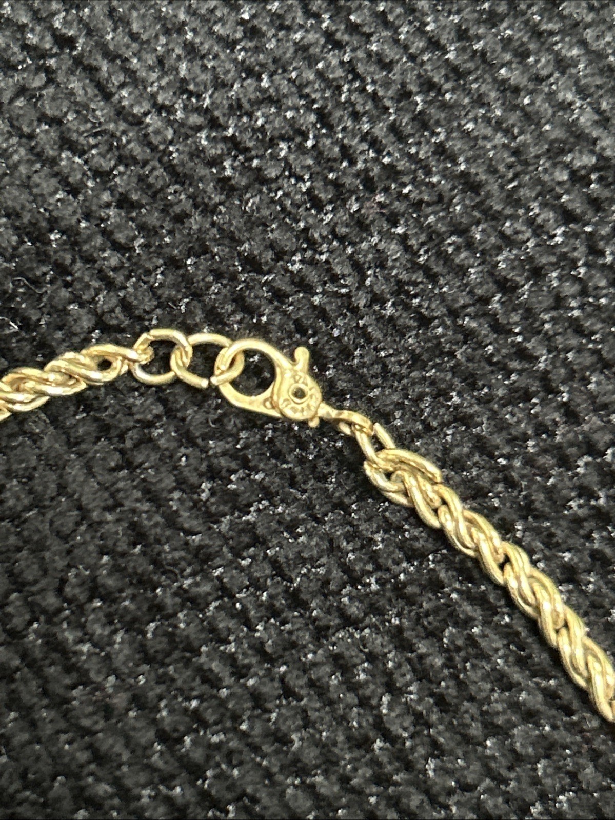 Vintage Monet Double V Neck Swirl Choker Necklace Two Tone Gold Off White Signed