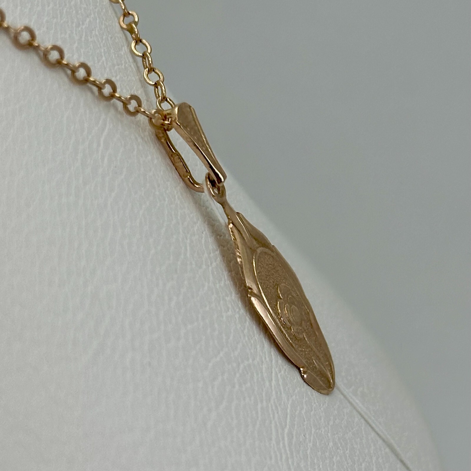 USSR Vintage Original Solid Rose Gold Pendant 583 14K Lviv Ukraine 1977 1,40 g.