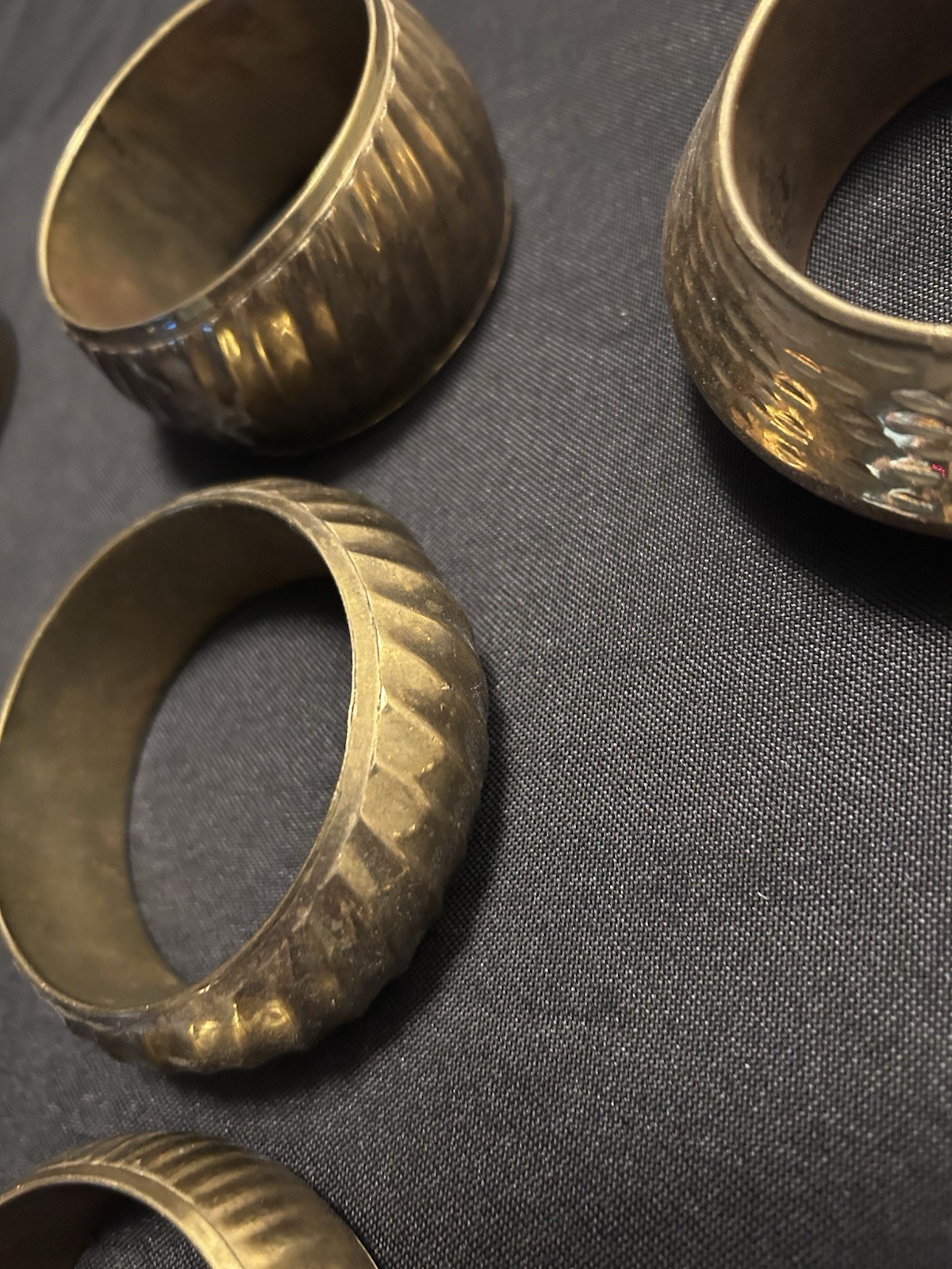 Vintage Metal Bangles And Cuff Brackets Layered Style Silver Copper And Bronze