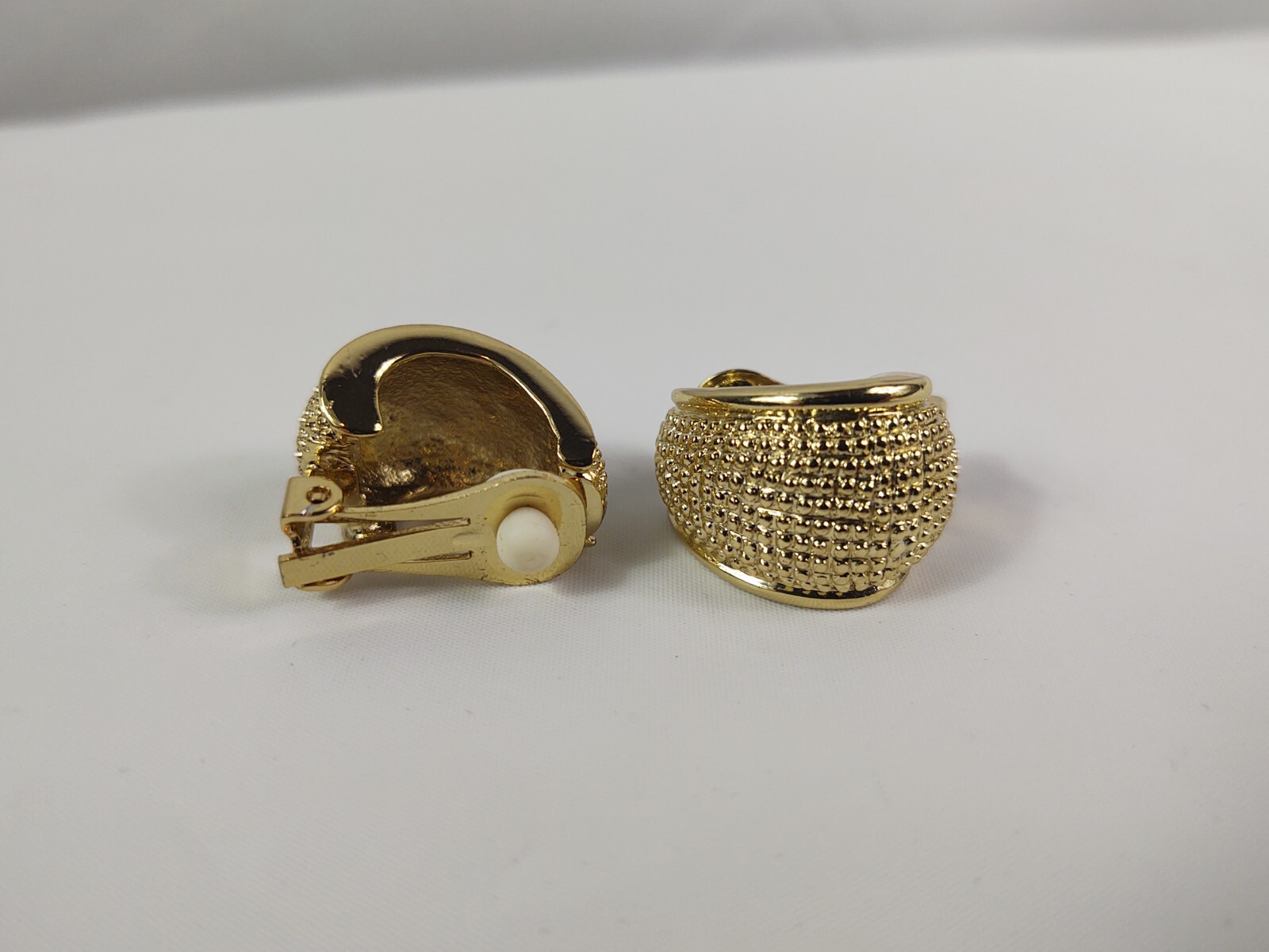 Vintage Necessities Sensitive Ears Clip Earrings Gold Tone Nickel Free Jewelry
