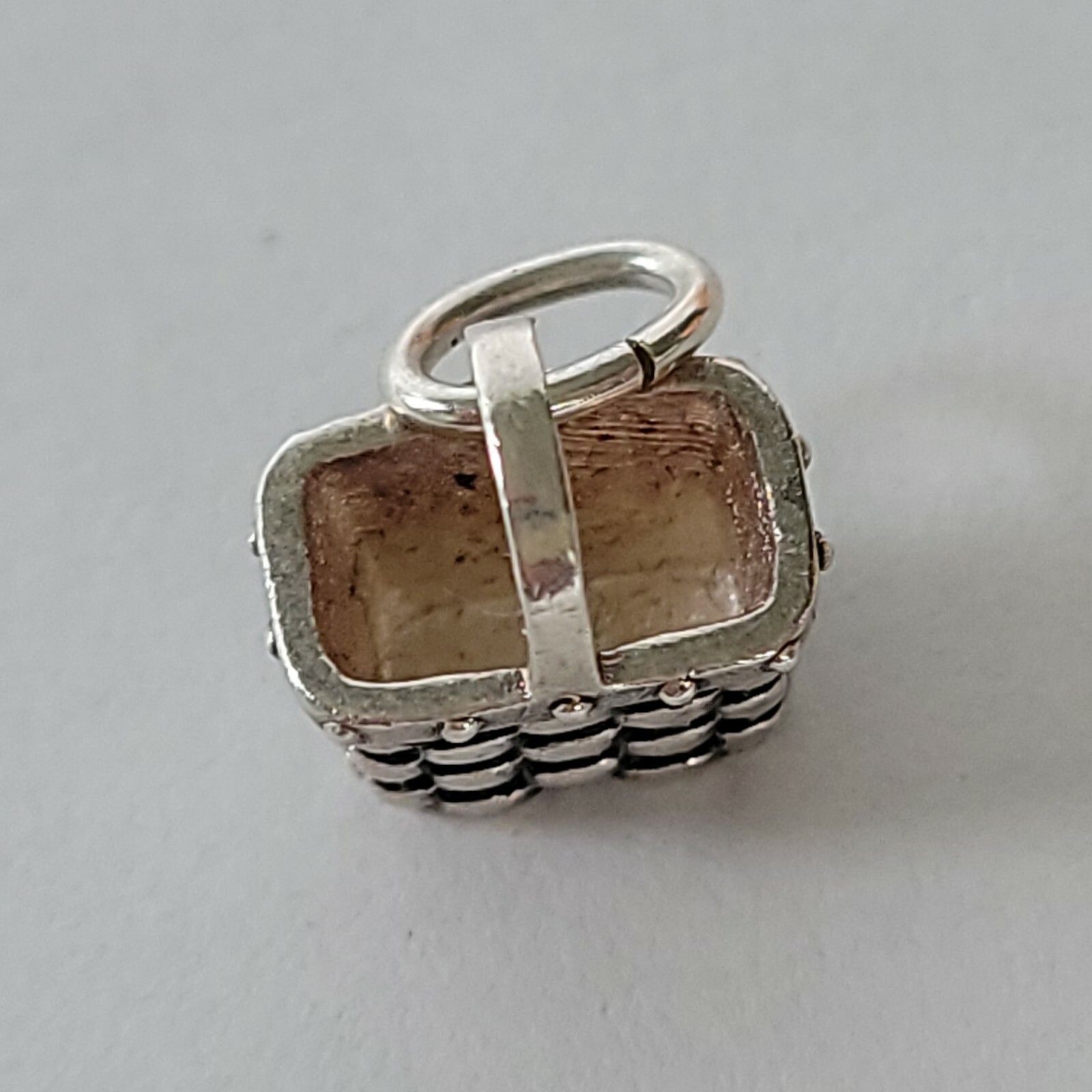 Brown County Baskets Gathering Basket Mini Charm Sterling Silver