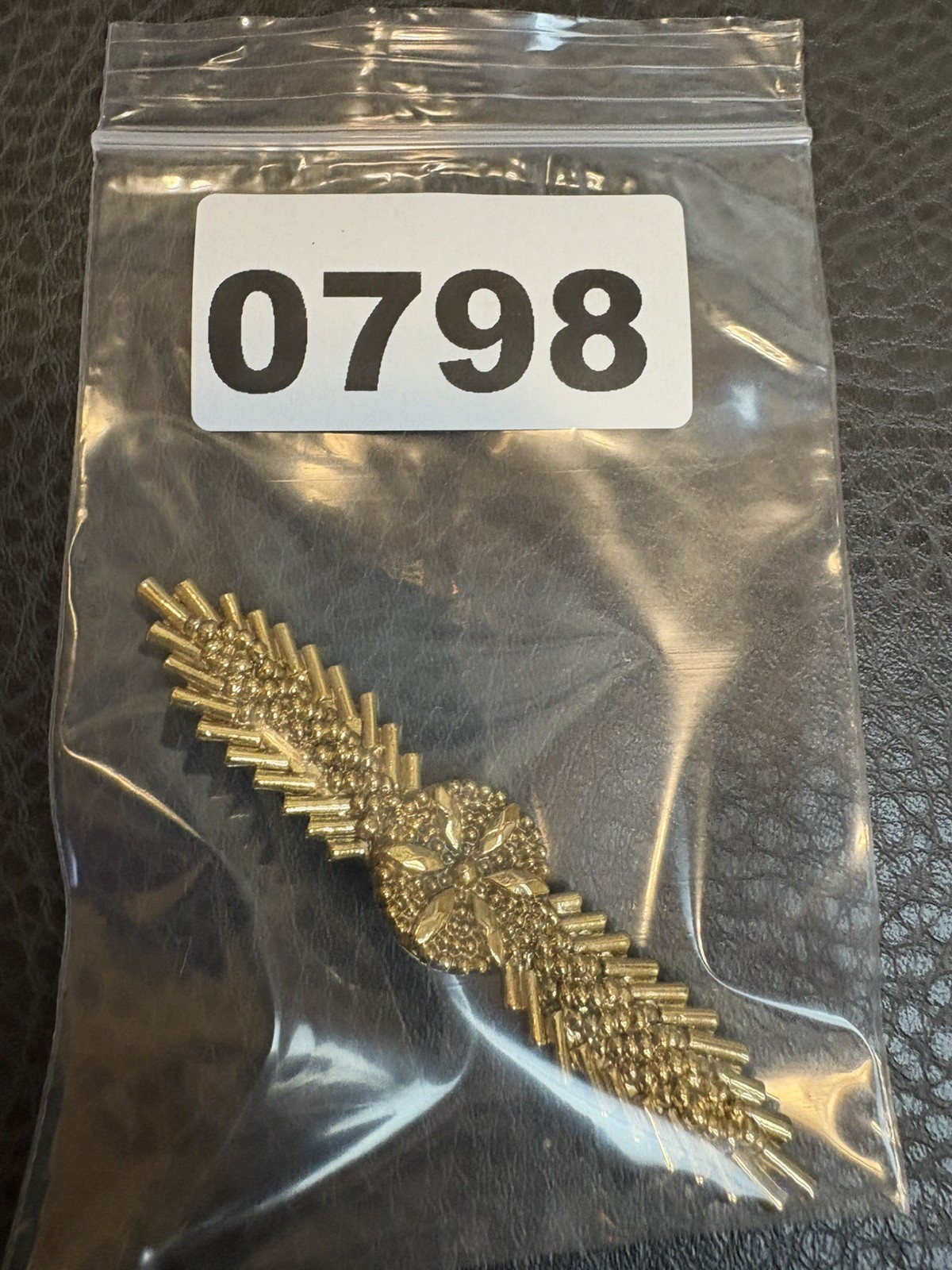 1928 Victorian Revival Ornate Bar Pin Brooch Vintage Gold Tone EXCELLENT