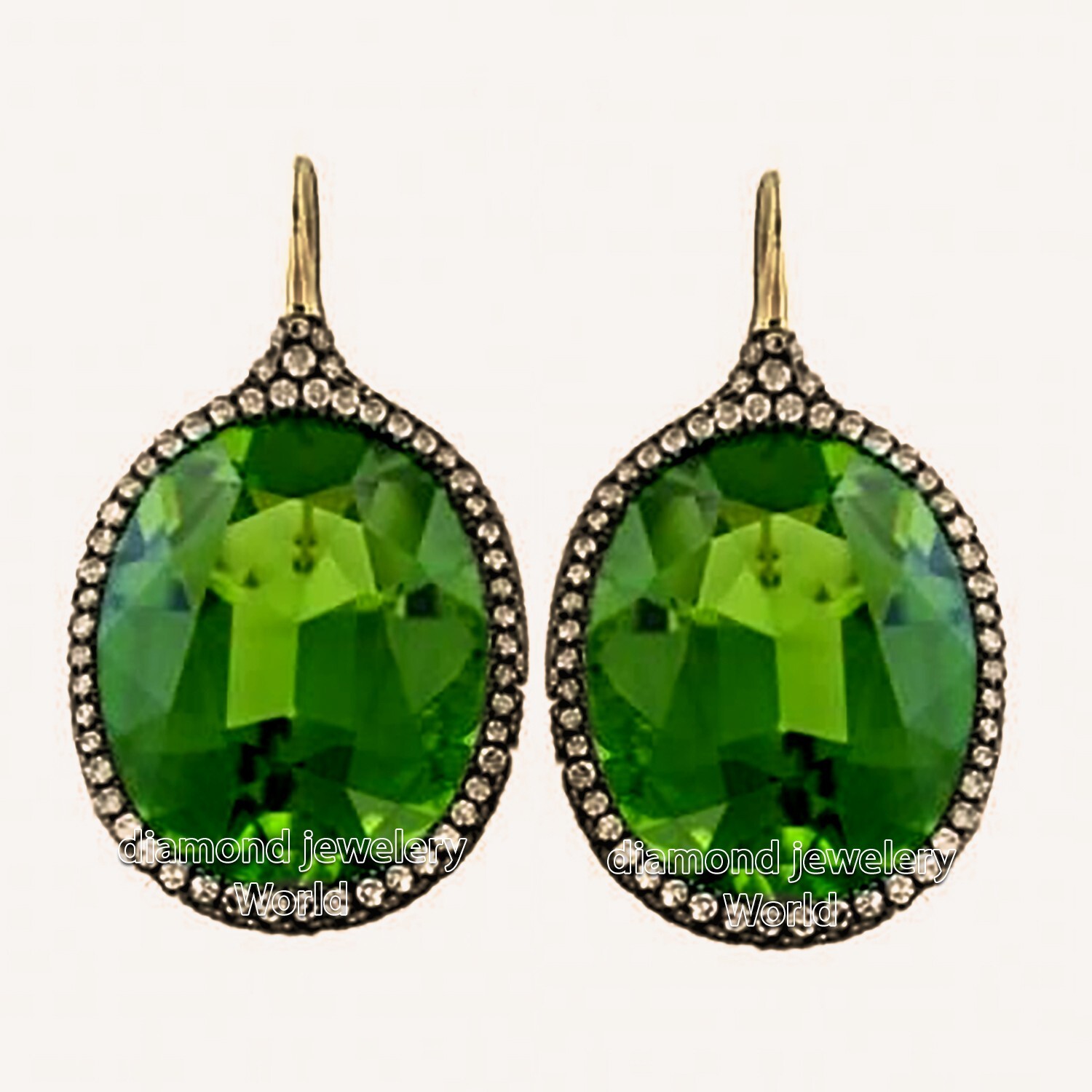 1.90ct Rose Cut Diamond Gemstone Studded Silver Vintage Gorgeous Earring Jewelry