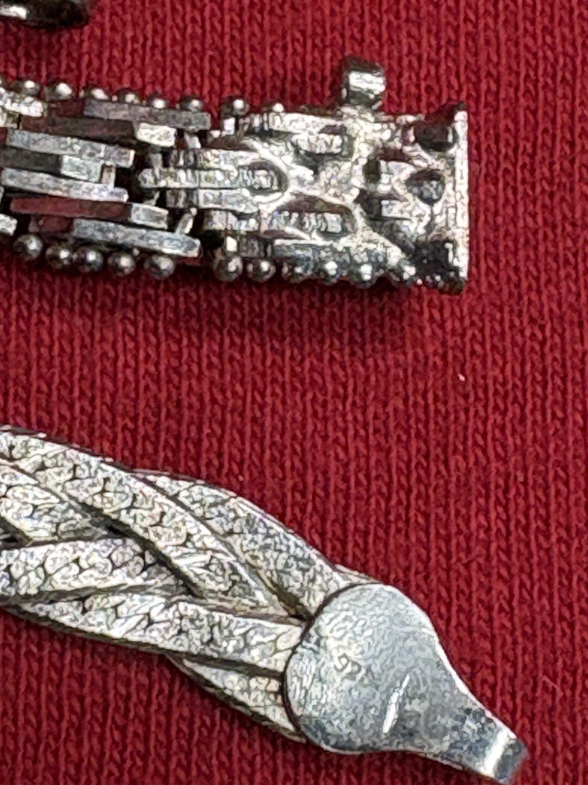Vintage Sterling 925 Lot (3) Bracelets 2Italy,1Canada, 3 Sizes See Pics Used